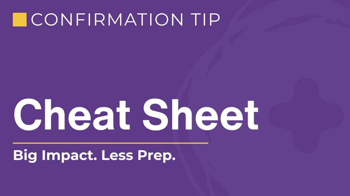 Head to the Heart™ Cheat Sheet - Big Impact with Little Prep Time