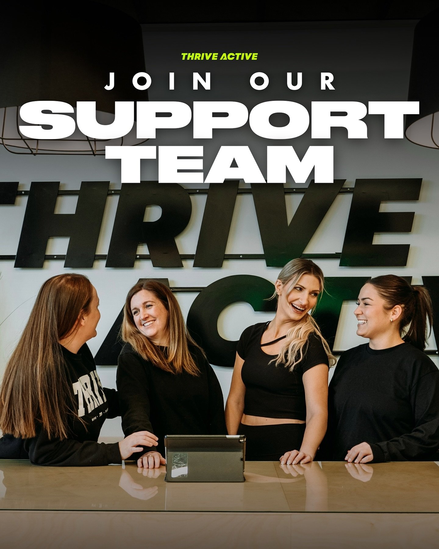 Our Thrive Support Team is growing&hellip; and we&rsquo;ve got a few key shifts up for grabs.

If you love community vibes, a fast-paced environment, and making people feel seen from the second they walk in the door.. this could be your moment.

👋 W