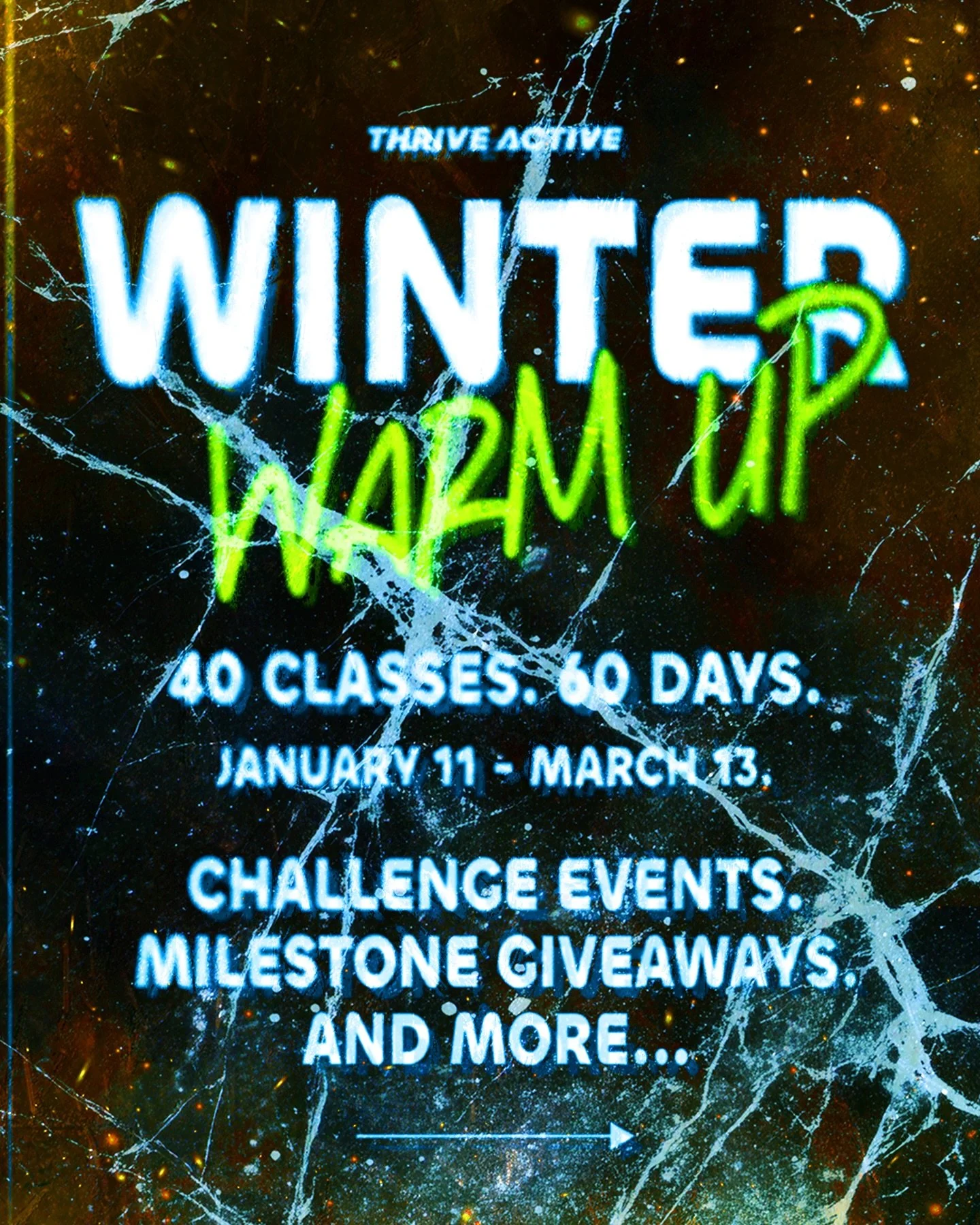 THE WINTER WARM UP CHALLENGE IS HERE. 🔥

40 Classes in 60 Days. January 11 &ndash; March 13. 

Bundle up. We&rsquo;re locking in this winter together and not letting the cold months knock us off our routine.

What you get when you&rsquo;re in:
💪 Un