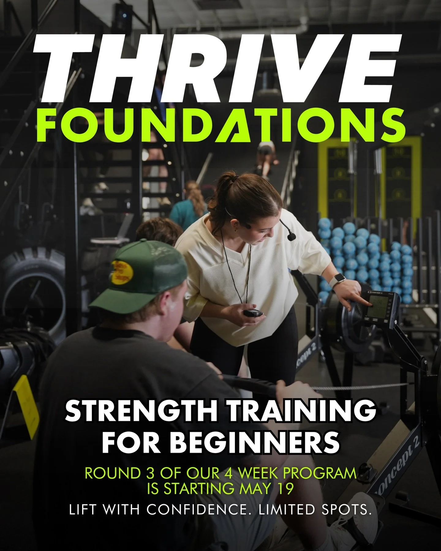💥 Thrive Foundations &mdash; Round 3 💥

New to lifting? Or getting back into it? 👀

Our 4-week program is built to help you learn proper form, build confidence, and create real consistency &mdash; all in a supportive, coach-led environment.

Inclu