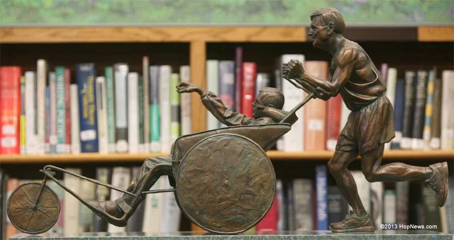 Hoyt Statue Maquette at Hopkinton Public Library