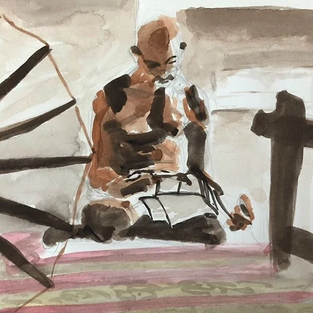 [insert your favorite Gandhi quote here]
#watercolor #gandhi #gandhiquotes #portraits #watercolorportrait #illustration #weaving #meditation #india