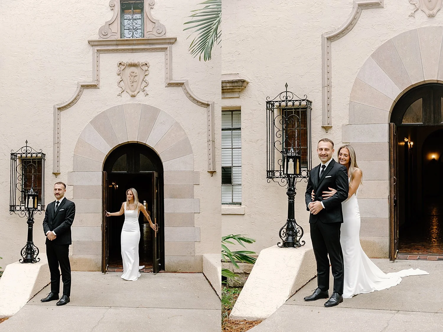woman approaches man for first look at Powel Crosley Estate