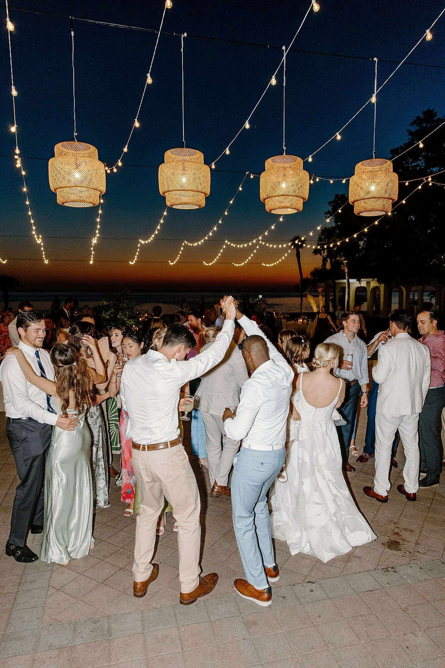  guests dance under twinkle lights at one of the best venues in SWFL 