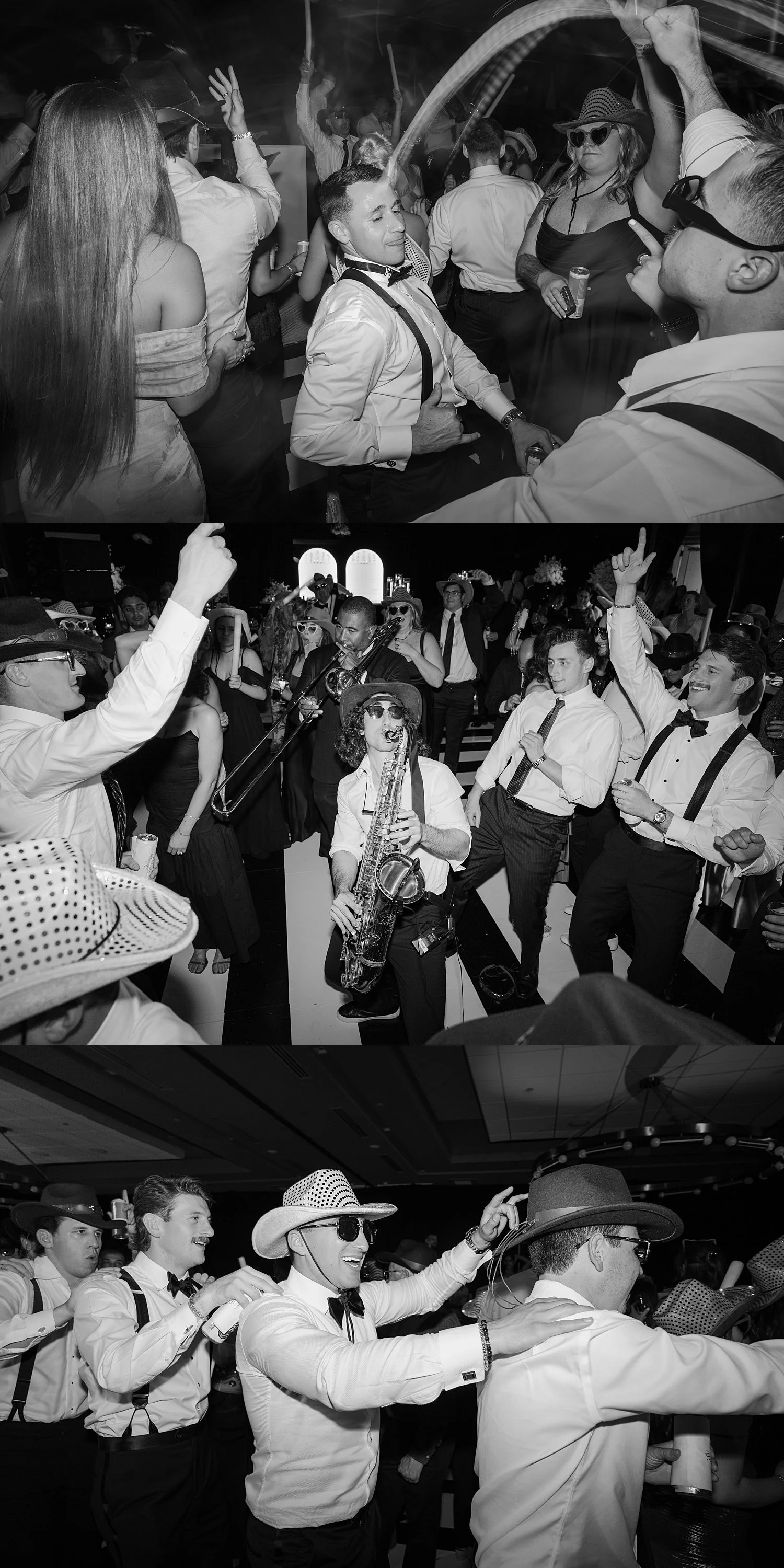  newlyweds share the dance floor with their guests by Taylor Shea Photo 