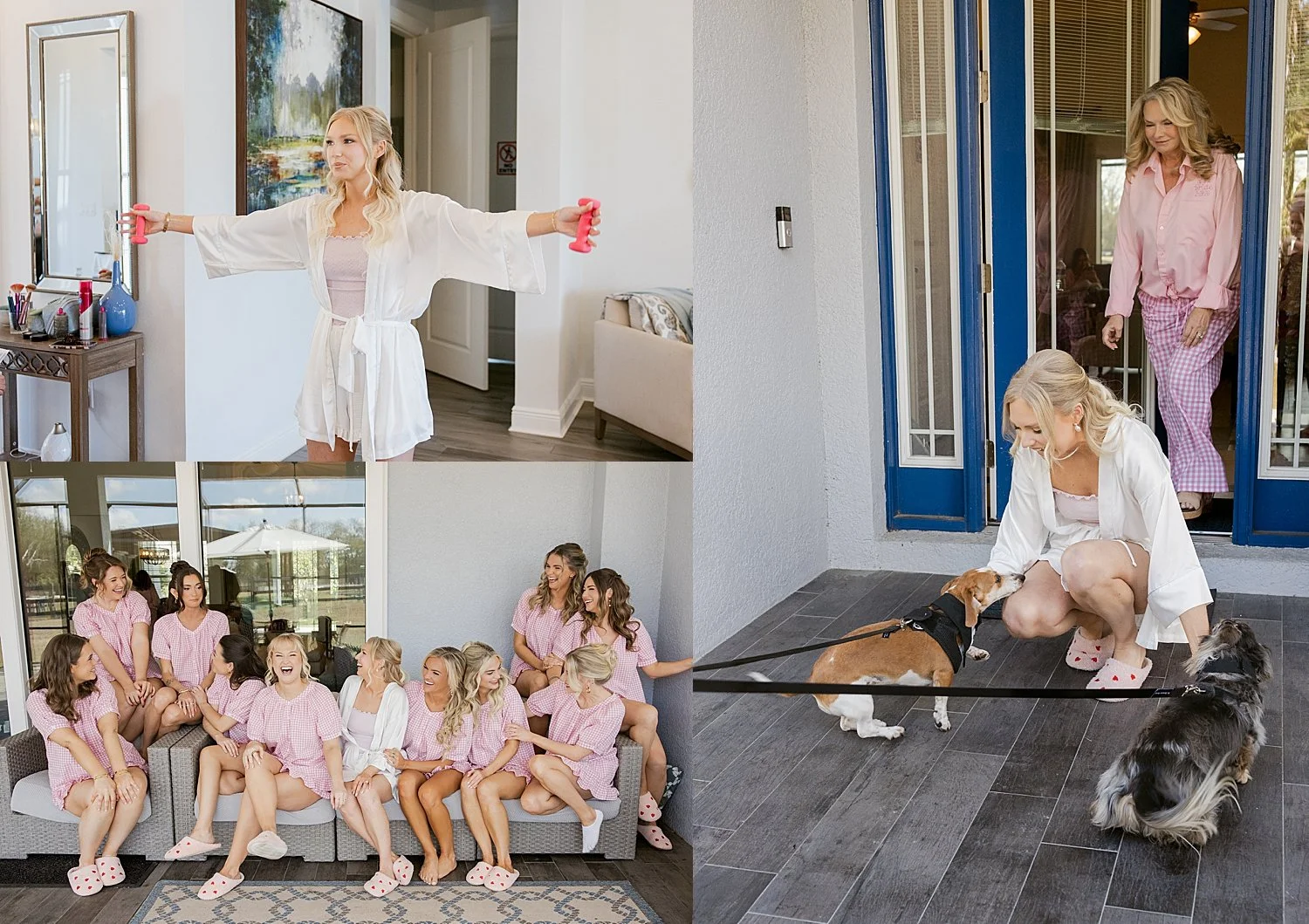  bridesmaids sit with bride in getting ready suite by Taylor Shea Photo 