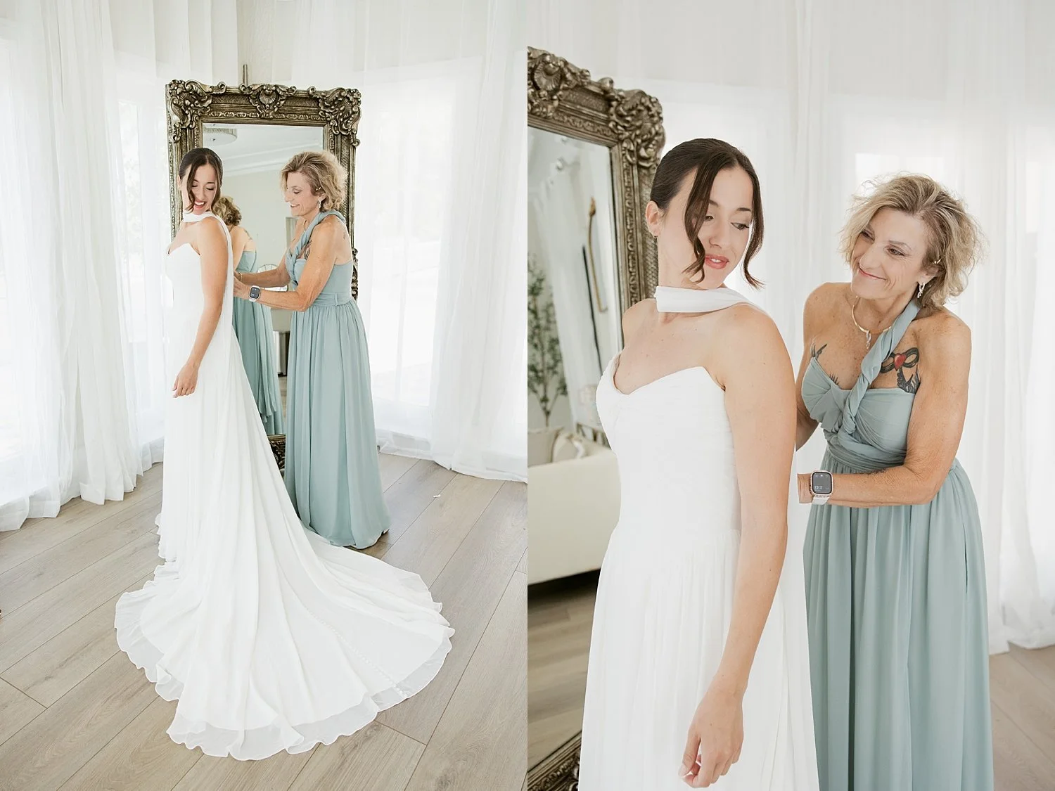  bride gets ready for ceremony + newlywed portraits 