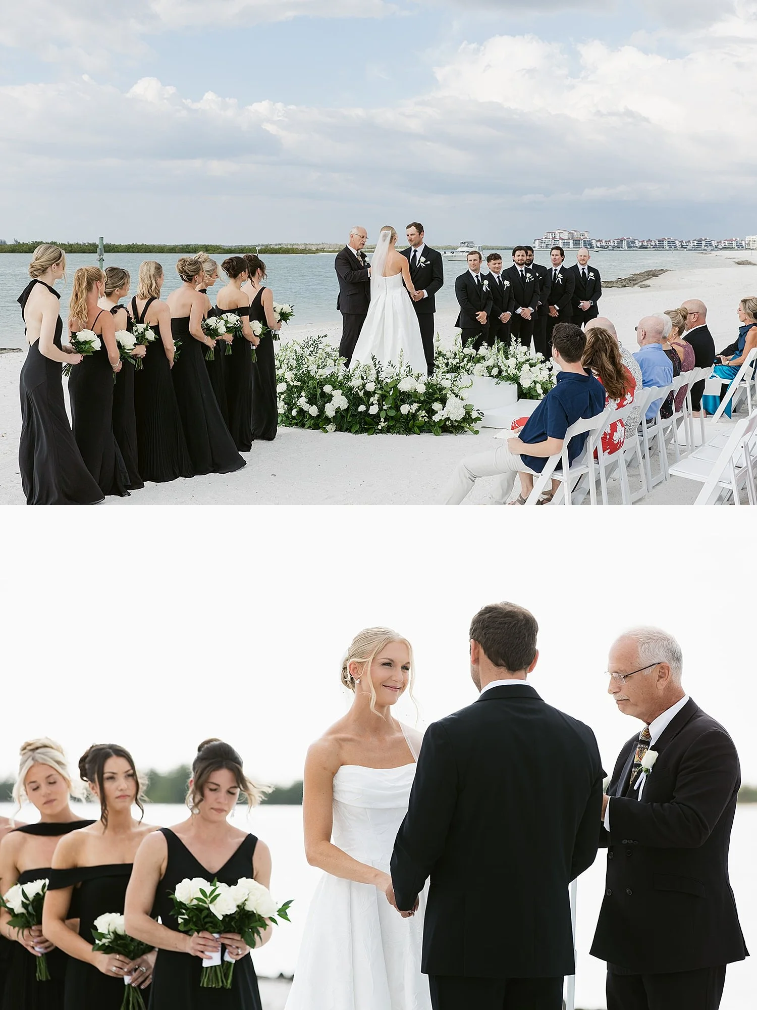  couple has ceremony on beach at Hideaway Beach Club 