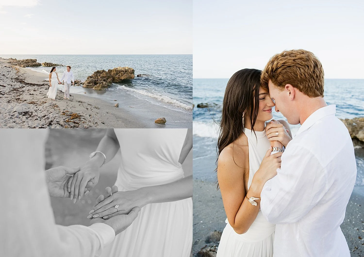  couple hold hands next to the shoreline by Taylor Shea Photo 