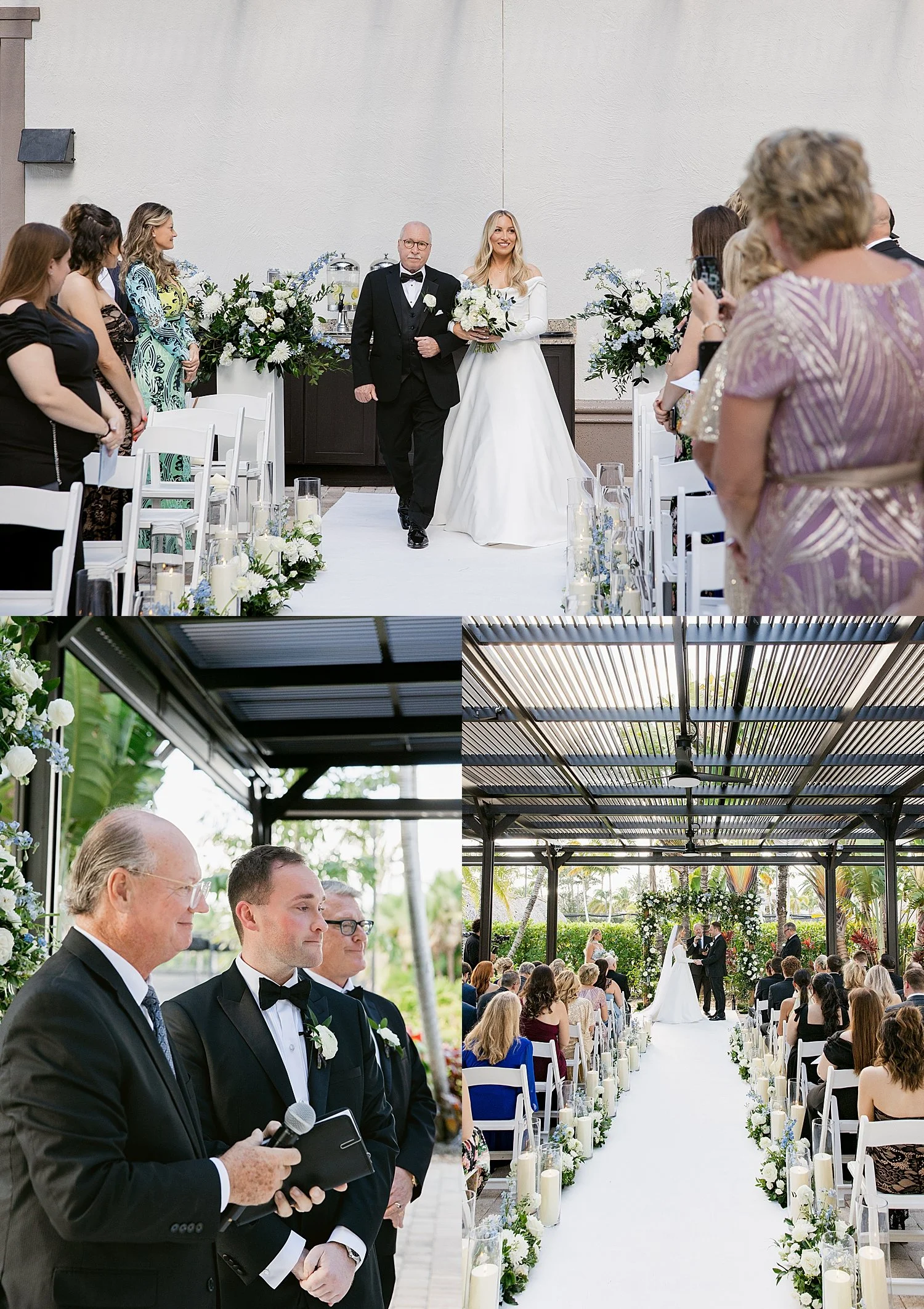  bride walks down outdoor aisle by Taylor Shea Photography 