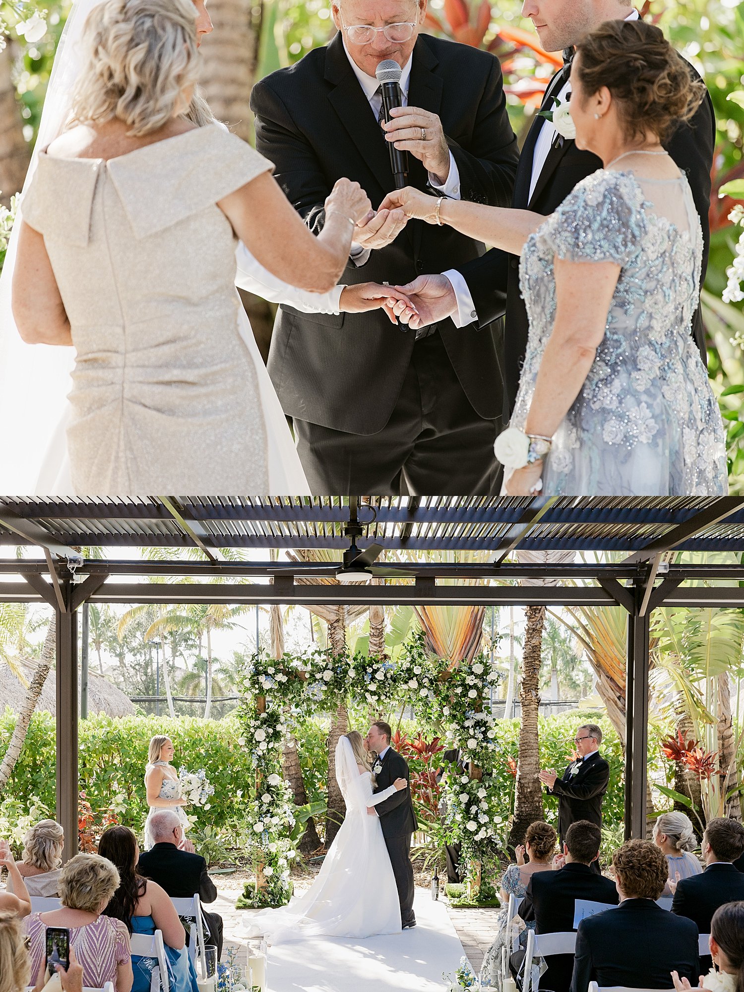  bride and groom’s mothers help with ceremony by Florida photographer 