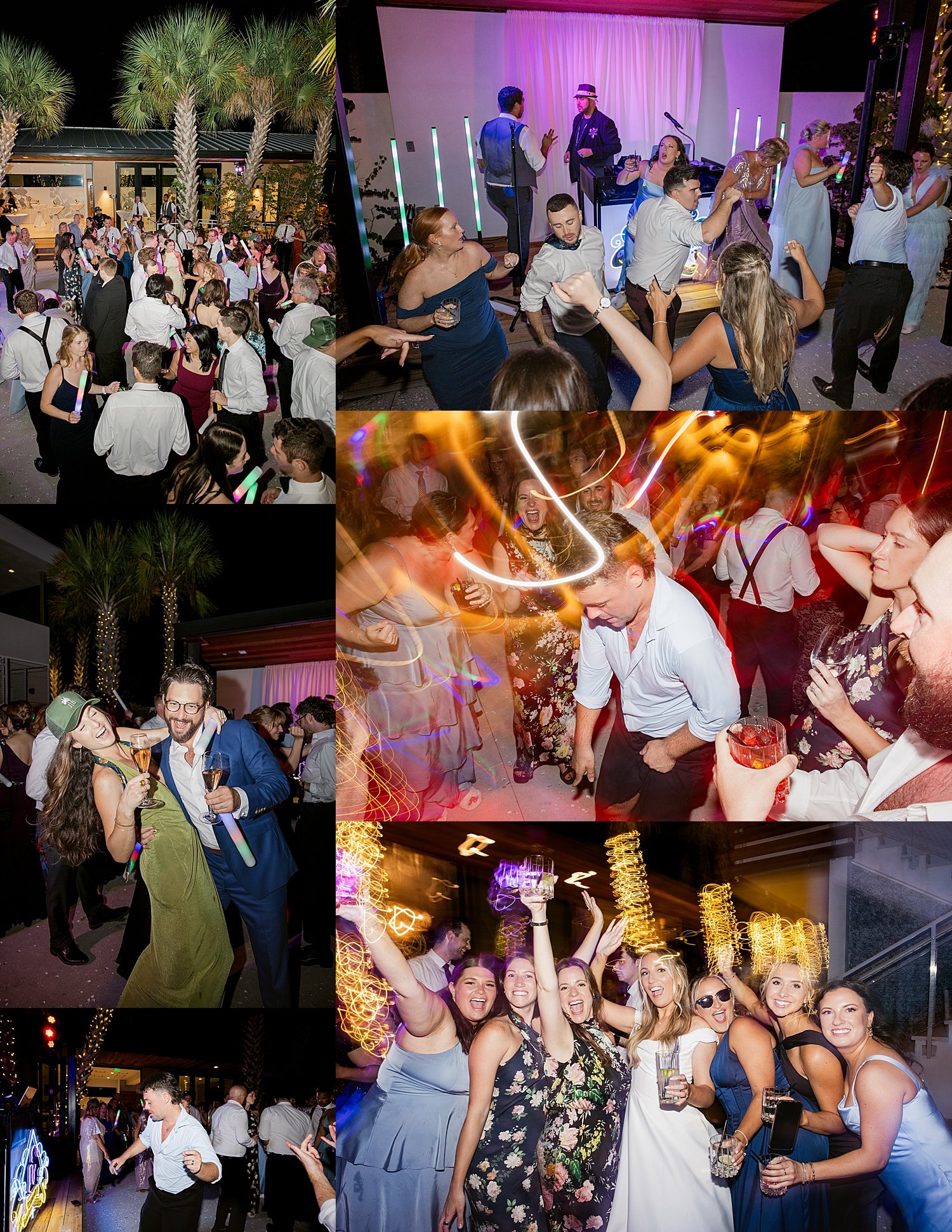  guests dance crazy on reception floor for wedding weekend 
