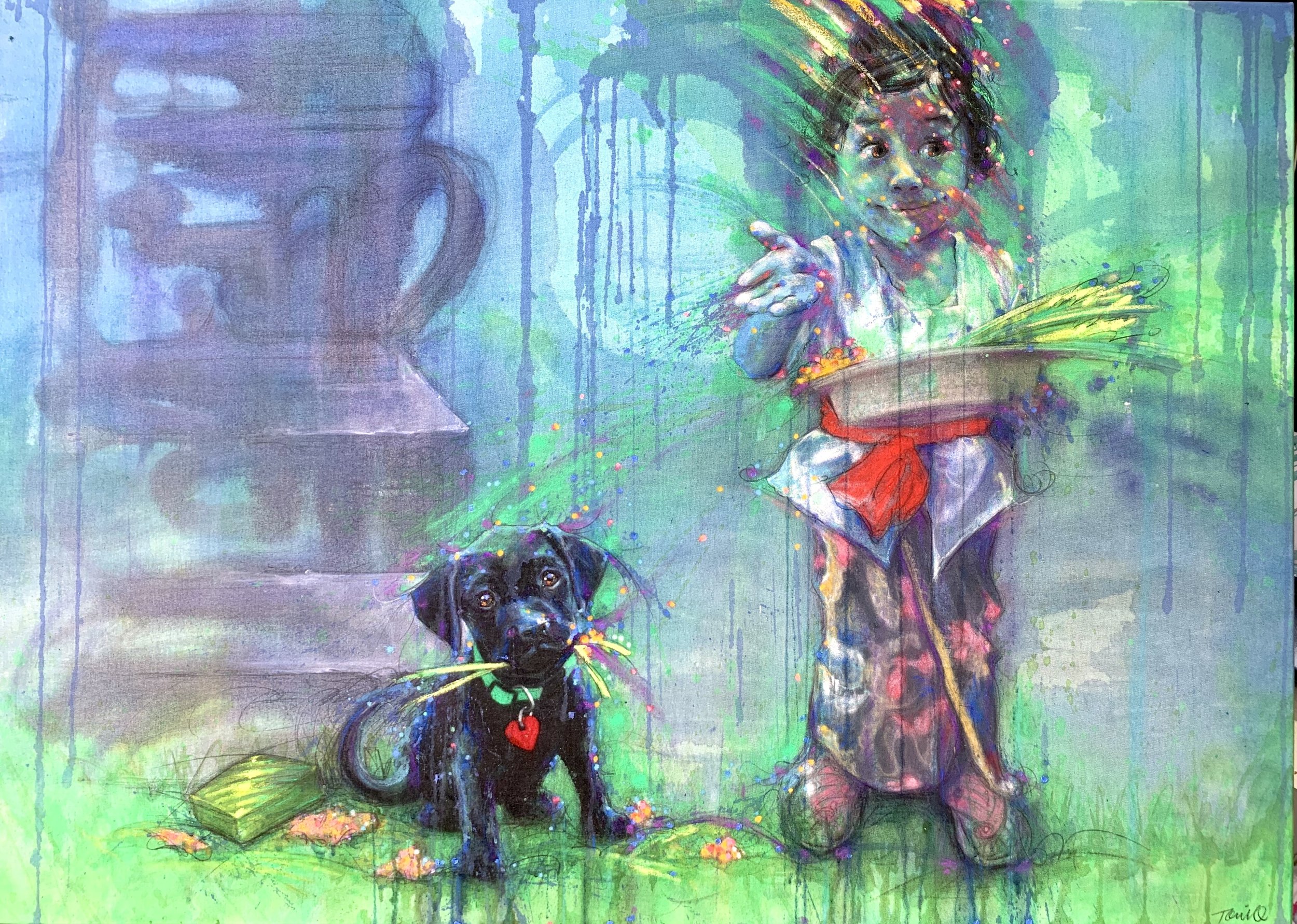 A Girl and her Bali Dog
