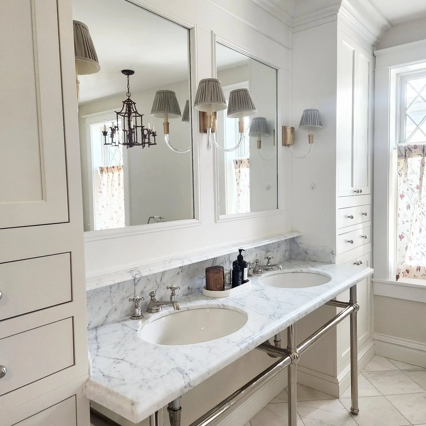Very proud of this bath remodel 😍  They are never without their challenges, this one started with getting Landmark approval (which took eons) for the windows. But...still worth it.
