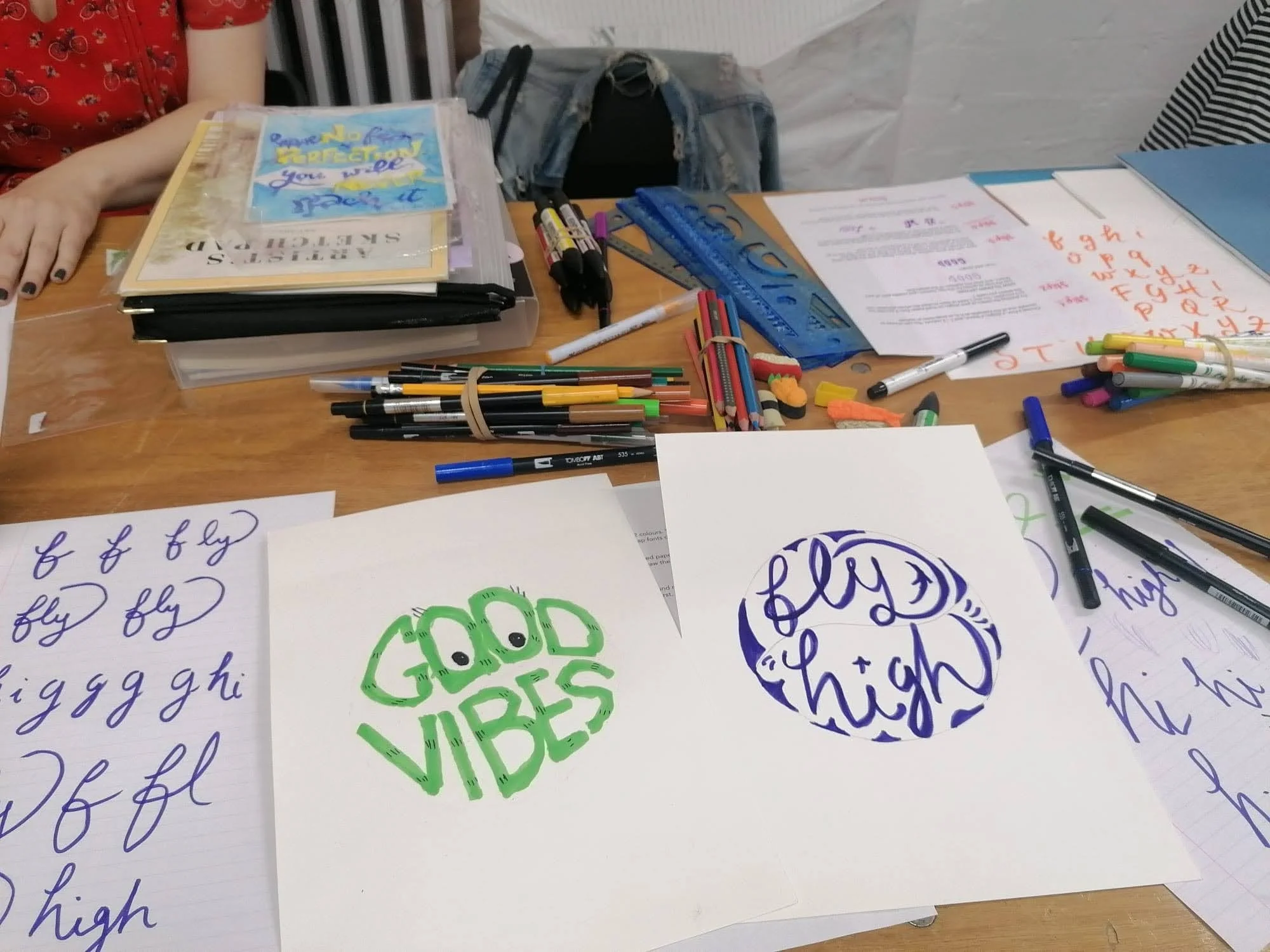 Hand lettering for beginners at the Canvas Cafe
