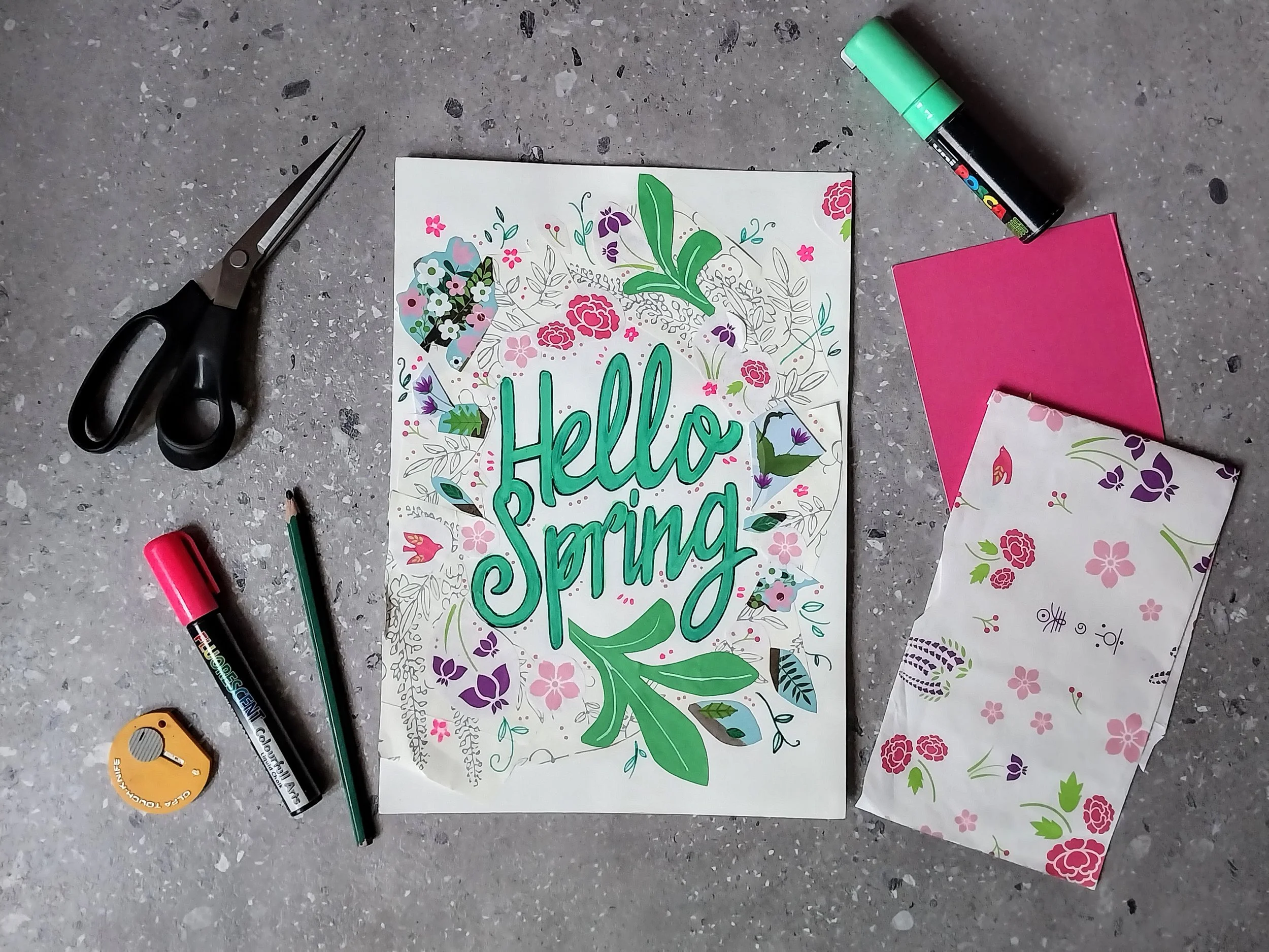 Lettering Collage at the Remakery - April 2024
