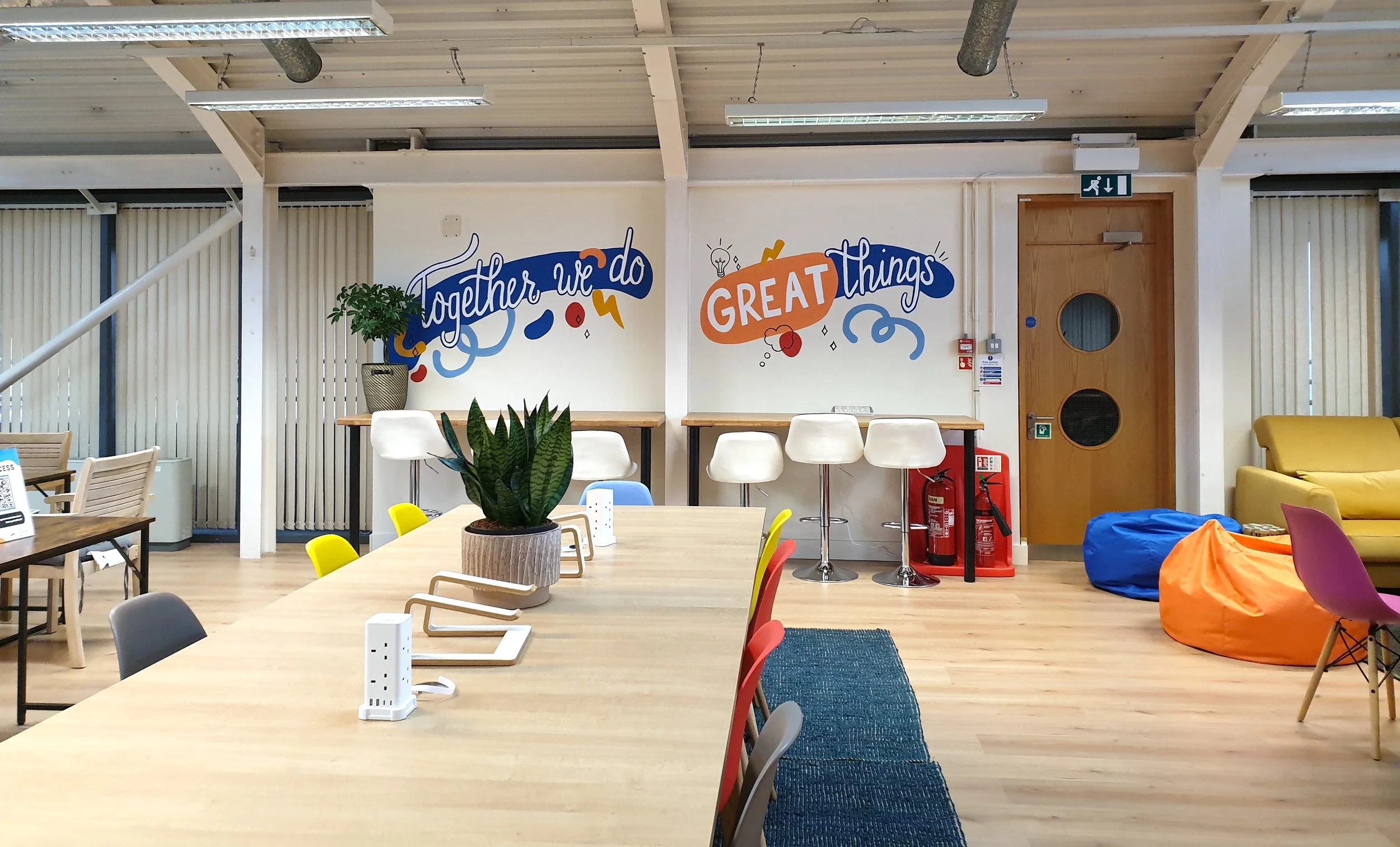 inspirational office mural 