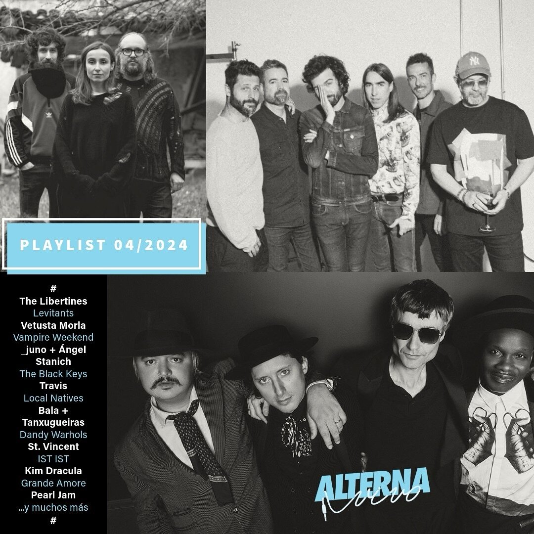 Actualizamos nuestra Playlist de Spotify mensual con 32 temas de artistas como The Libertines, Pearl Jam, Local Natives, Djo, St Vincent, Maximo Park, @_soy_juno, @angelstanich, @malacotton + @paulazaire, @somos.bala + @tanxungueiras, @levitants_ o @