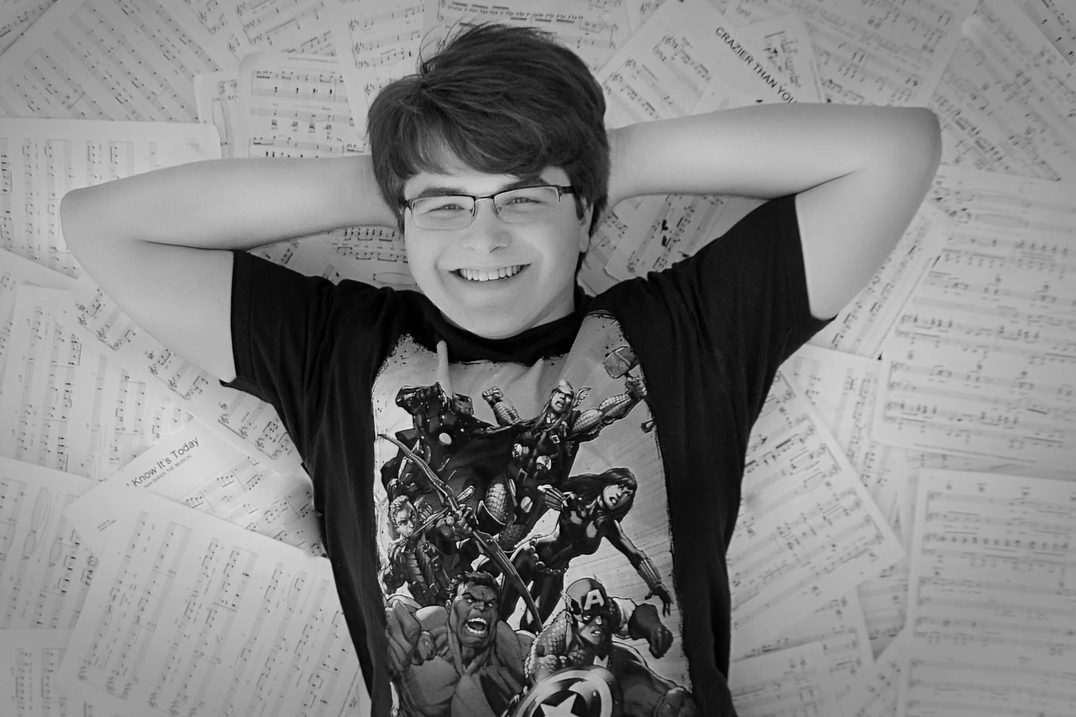 Connor did All State Choir and wanted to show off all the songs he had learned