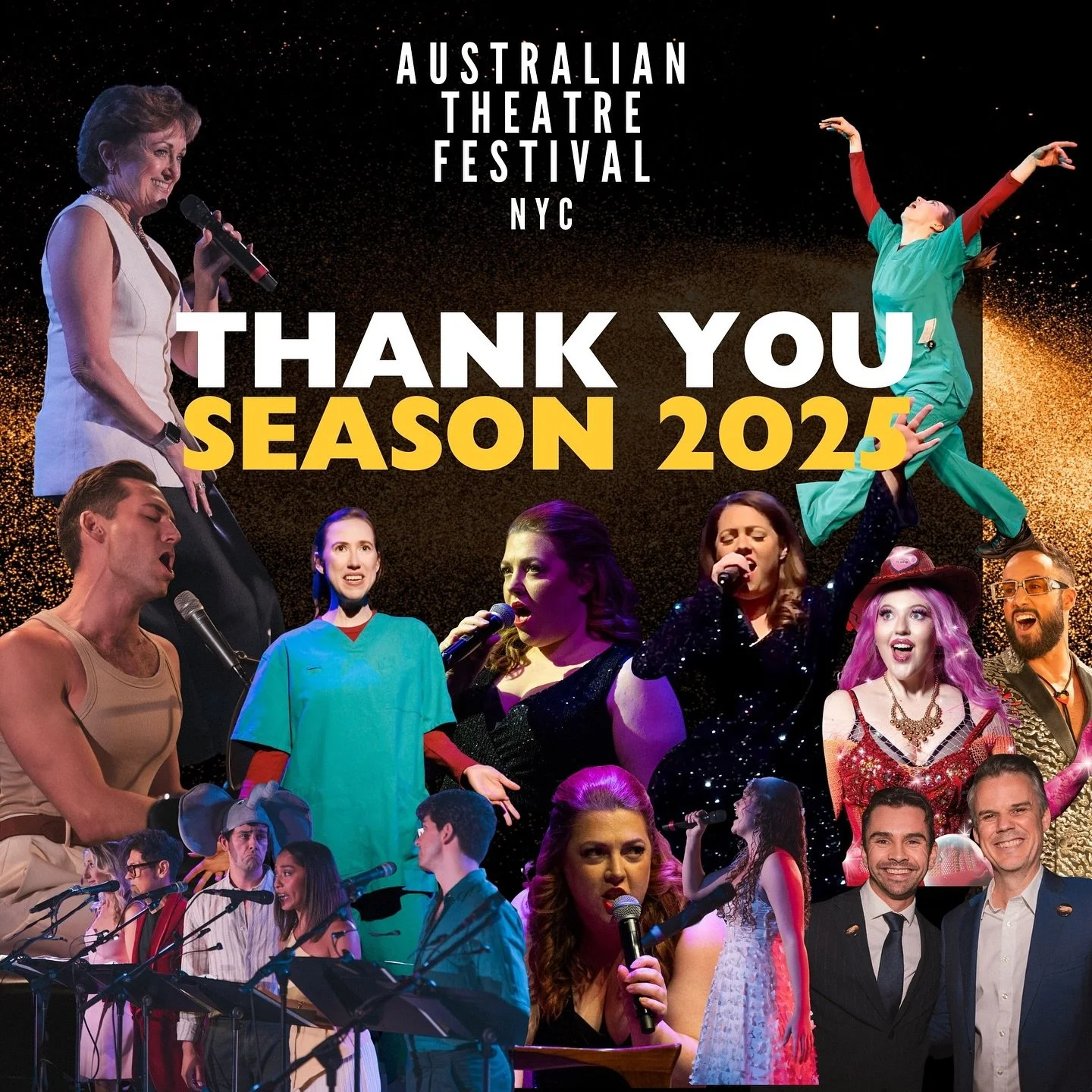 THANK YOU 💛 Season 2025 ✅ 
What a year! 🇦🇺 🗽 🎭 🎤 🎉 
Thank you for joining us at the 2025 Australian Theatre Festival NYC!
#AusTheatreFestNYC