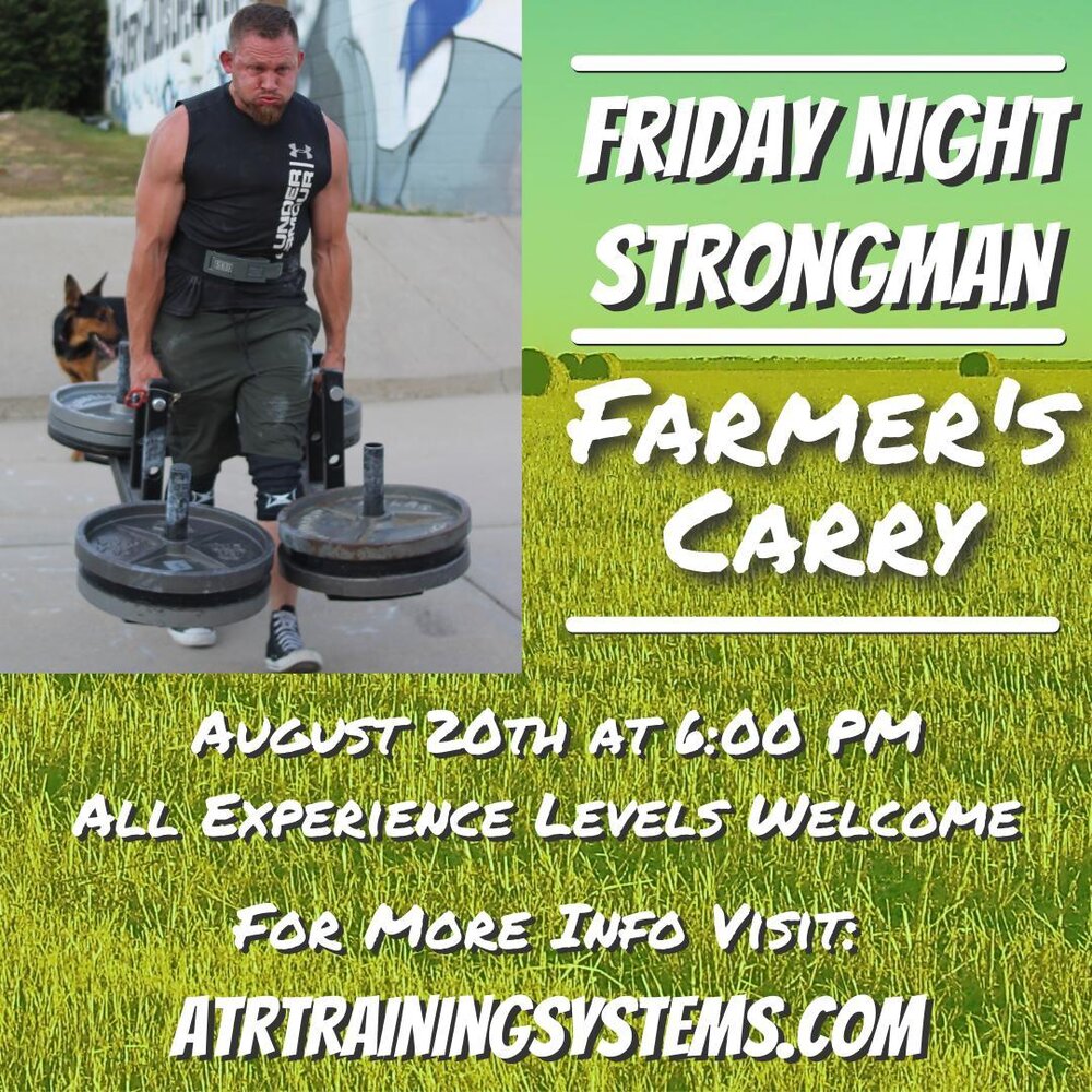 The next FNS is here! We're going out to the parking lot for Farmer's Carries! We'll start with basic technique like grip position and turns, then push each other to the limit! 

#weareatr #FNS #strongmantraining #strongmanstuff #odinsboys #farmersca