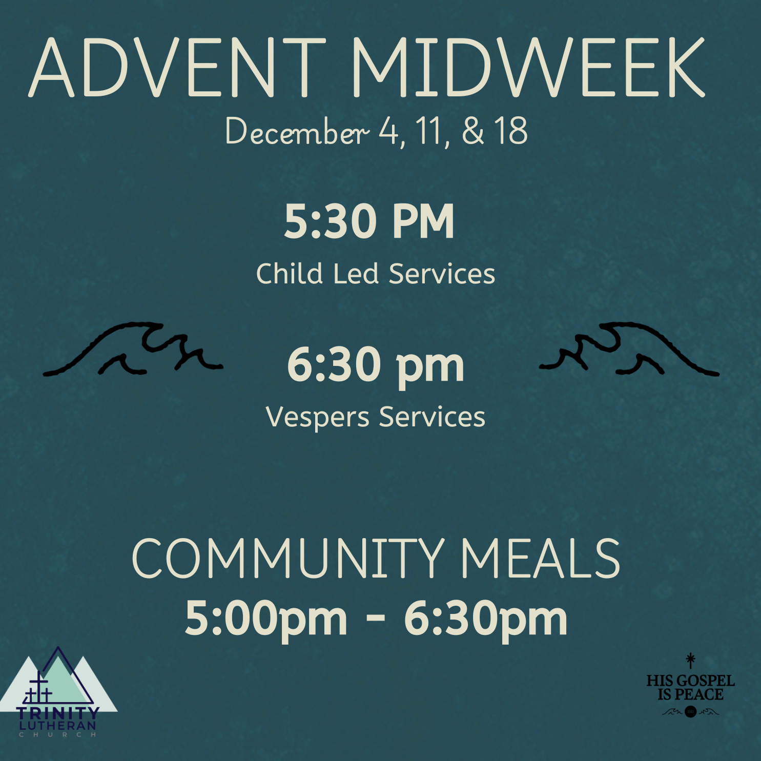 Advent Midweek Worship and Meals
