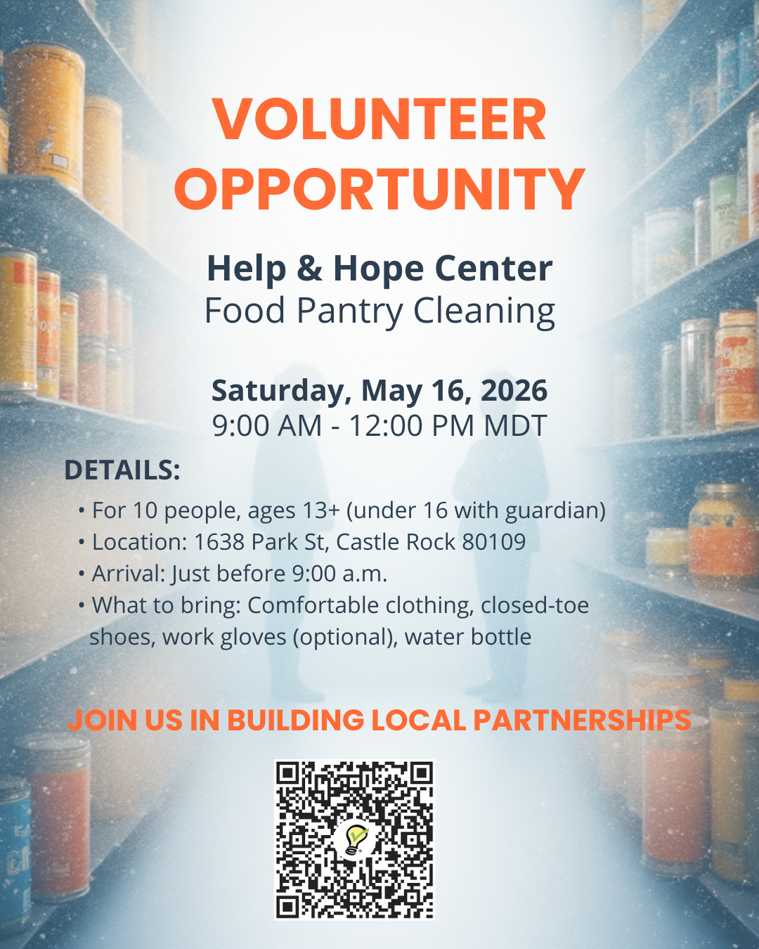 Serving Opportunity at Help and Hope Center 