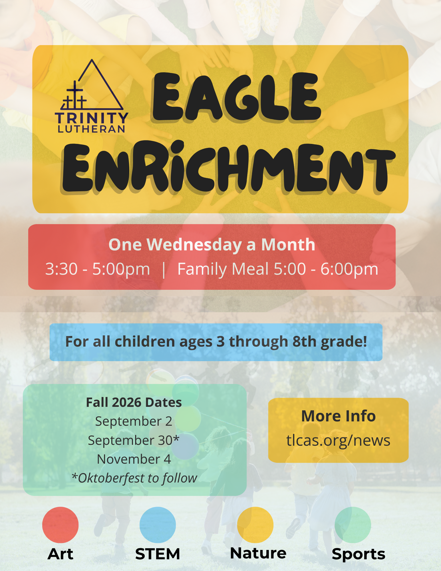 Eagle Enrichment and Community Meals Return this Fall