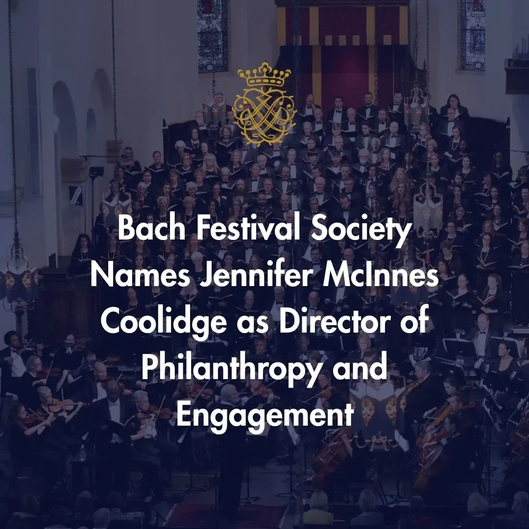     

 
    FOR IMMEDIATE RELEASE   Kelly Raia  Marketing Manager   407-646-2342    kraia@bachfestivalflorida.org  
 




















  
  



    &nbsp;    

 
    BACH FESTIVAL SOCIETY NAMES JENNIFER MCINNES COOLIDGE   AS DIRECTOR OF PHILANTHR