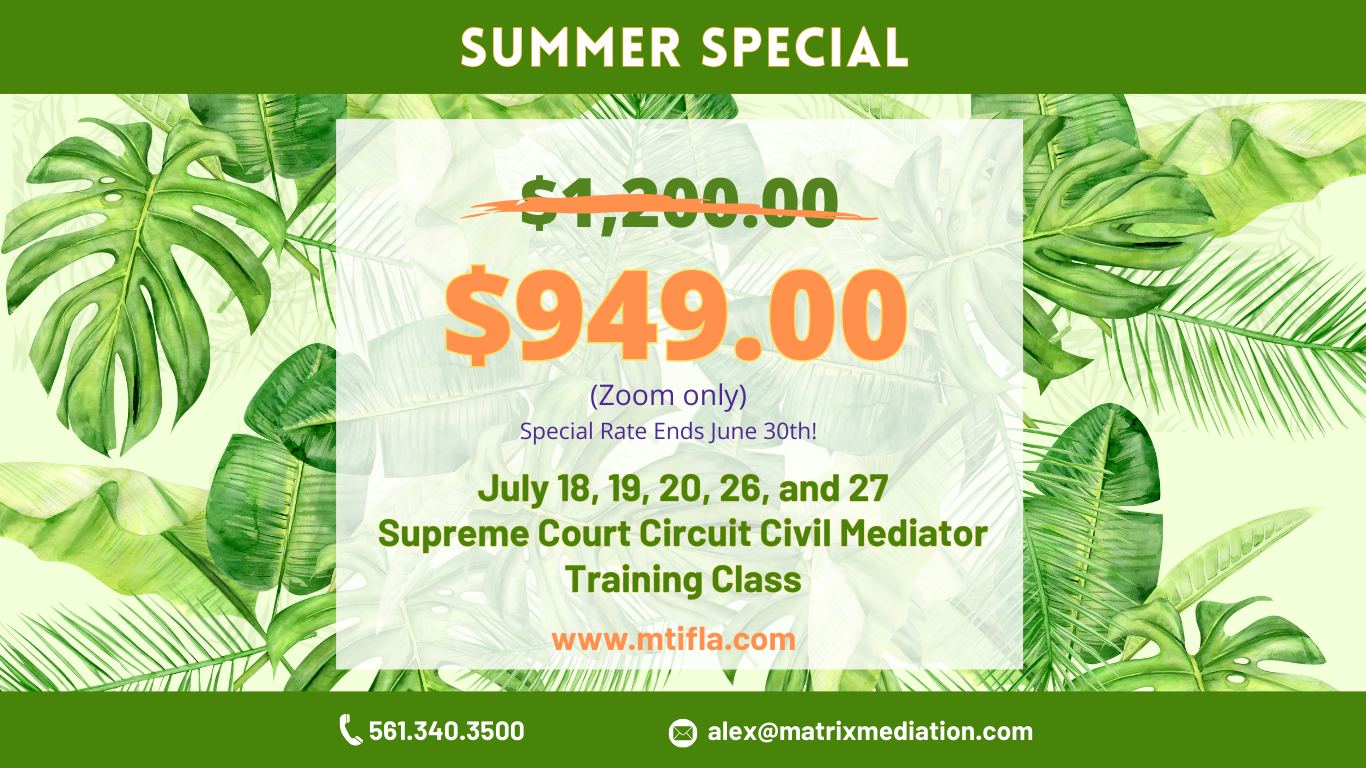 Mediation Training Matrix Mediation