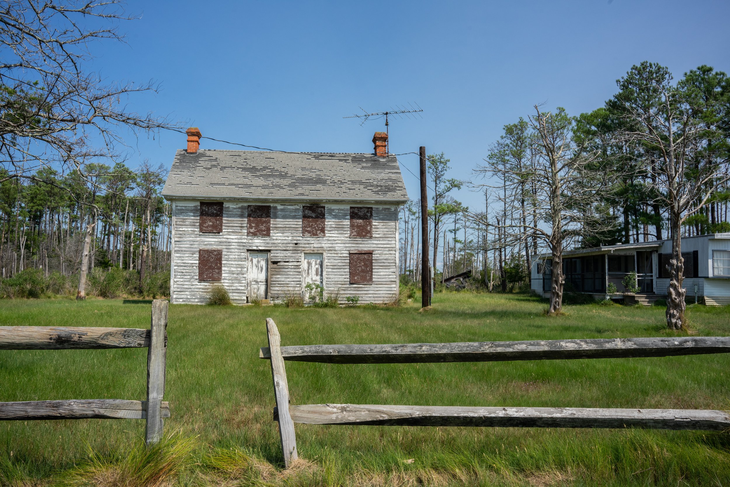 An abandoned estate in Dorchester County, Maryland