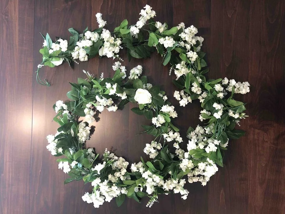 White Flower Garland - 5ft Rental - MN & WI