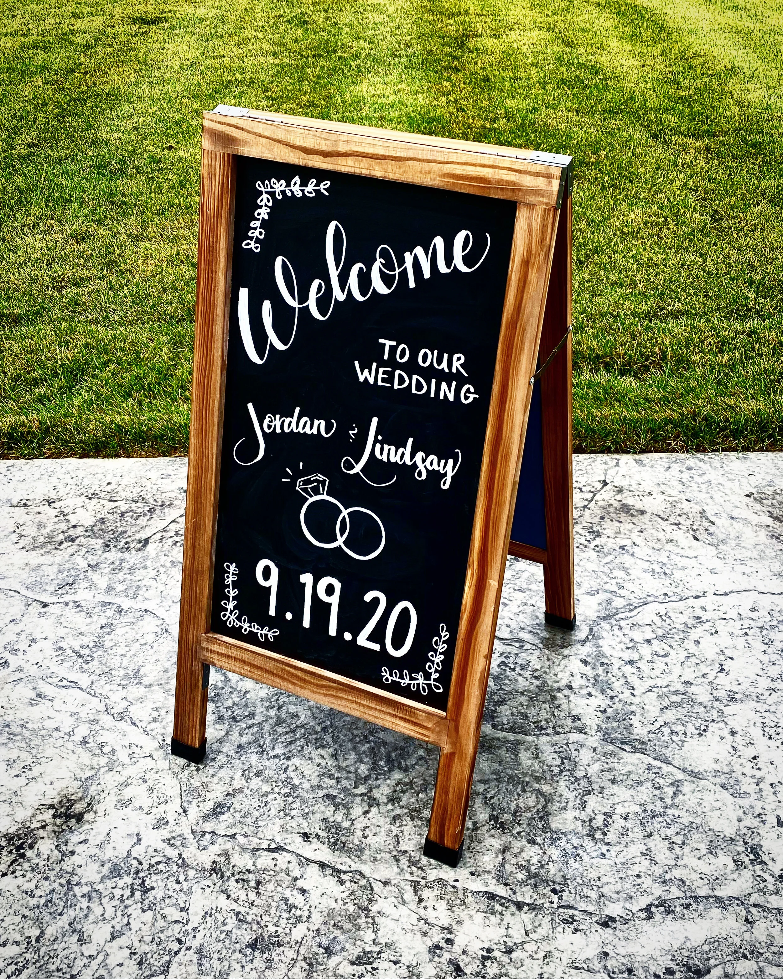 Rustic Double-Sided Chalkboard Rental - MN & WI