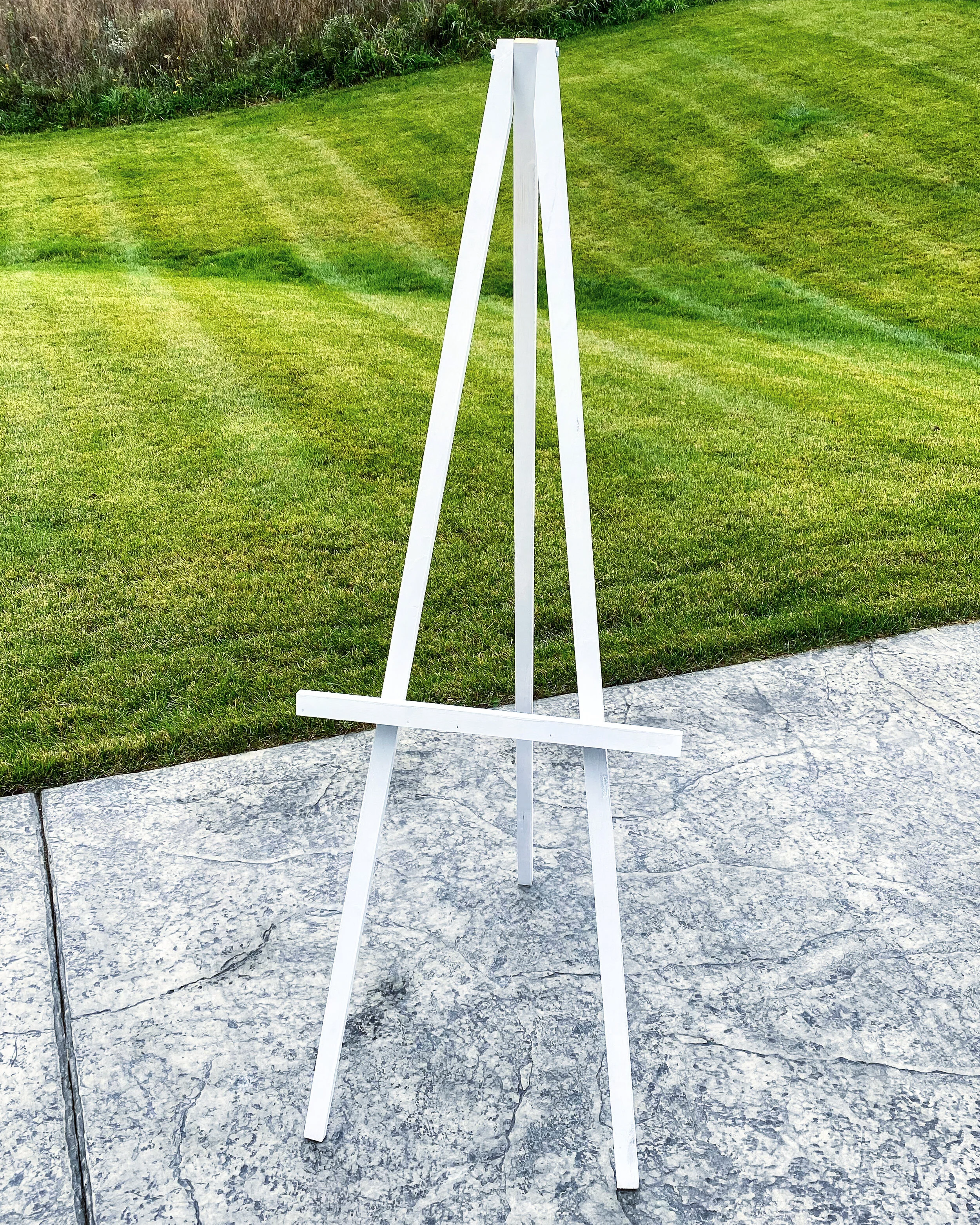 White Wooden Easel Rental - MN & WI