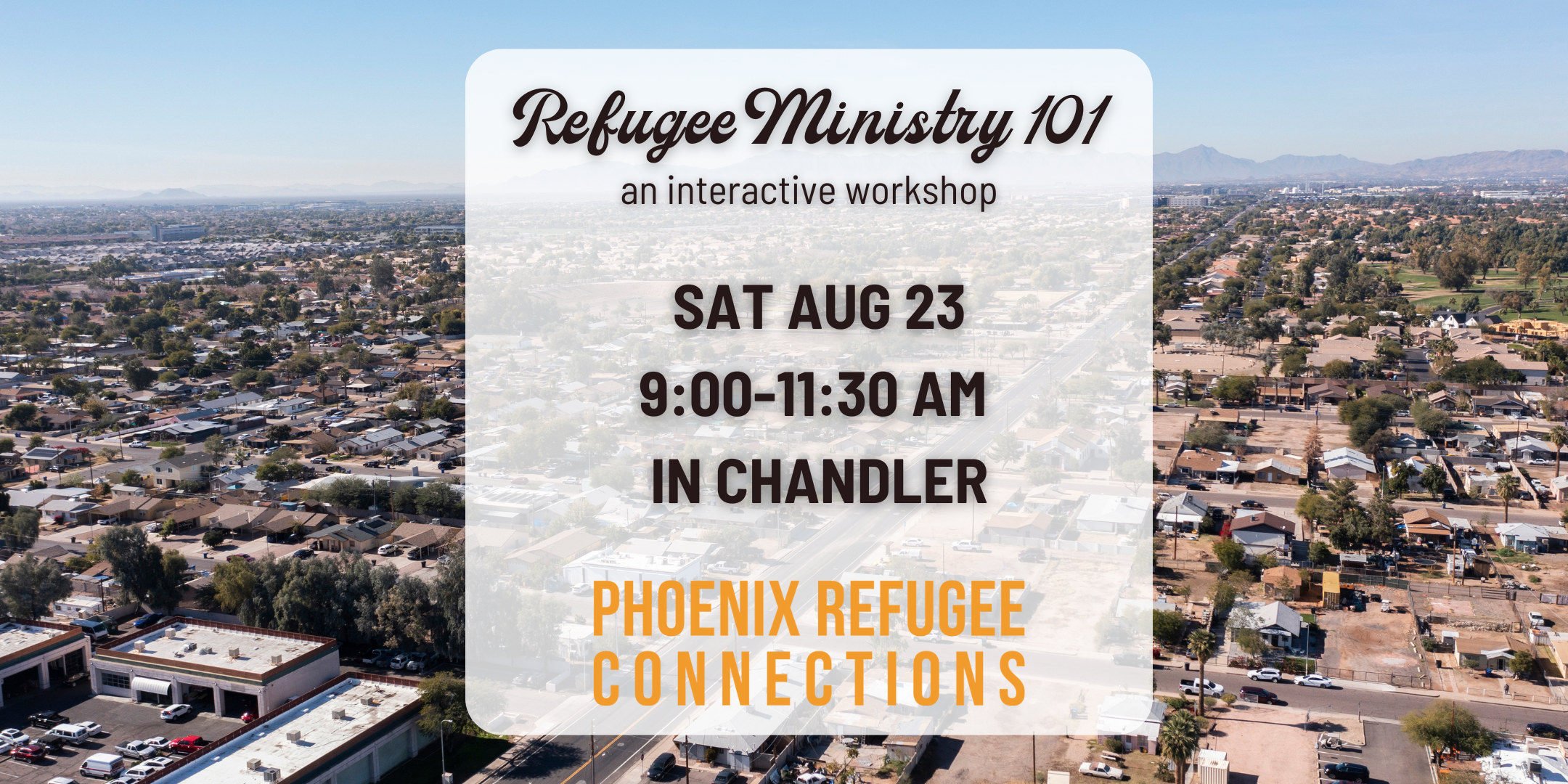 Refugee Ministry 101 in Chandler