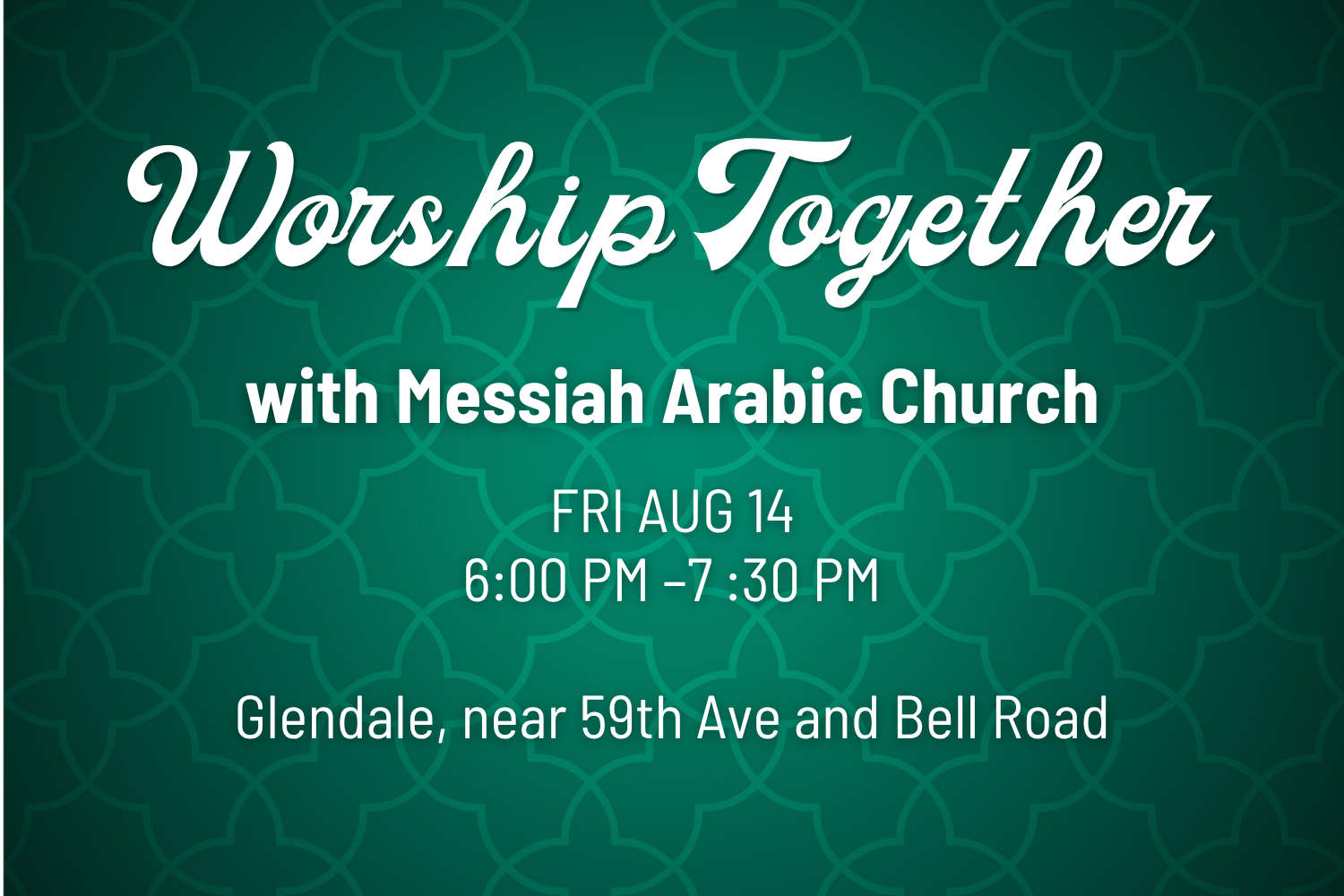 Worship Together with Messiah Arabic Church