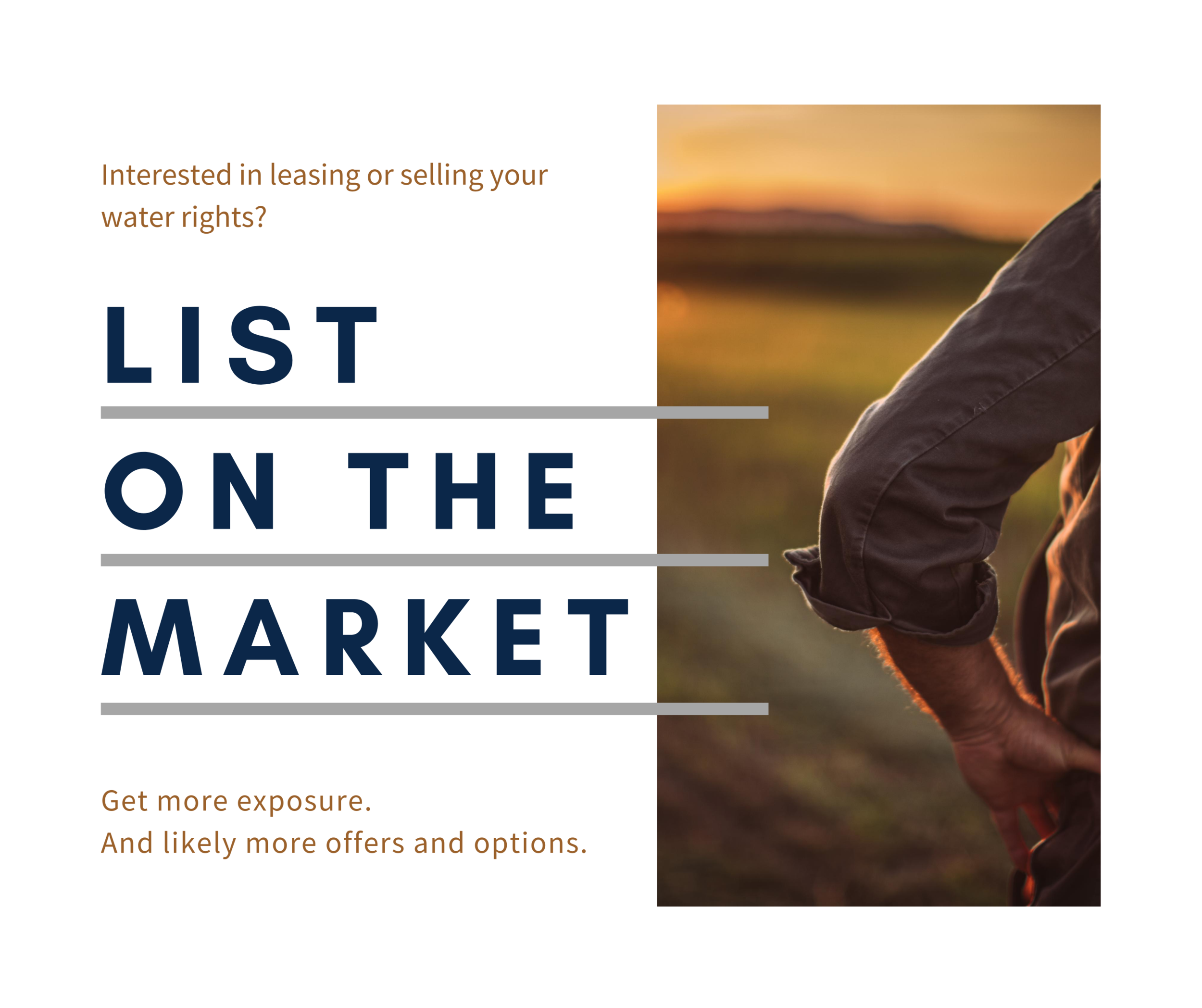 List Water Rights for Sale or Lease — Western Water Market The Place