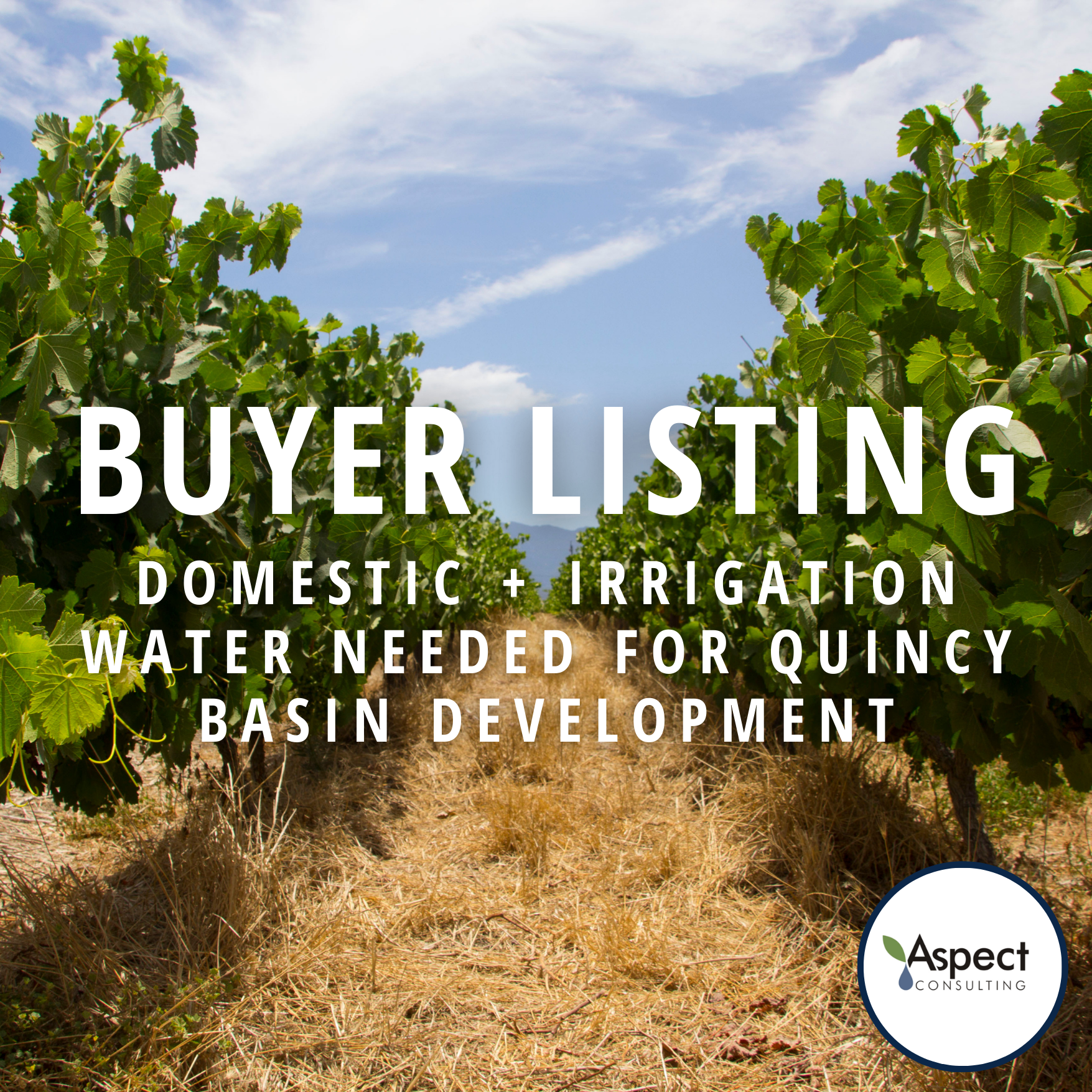 Domestic + Irrigation water needed for Quincy Basin development - Aspect Consulting