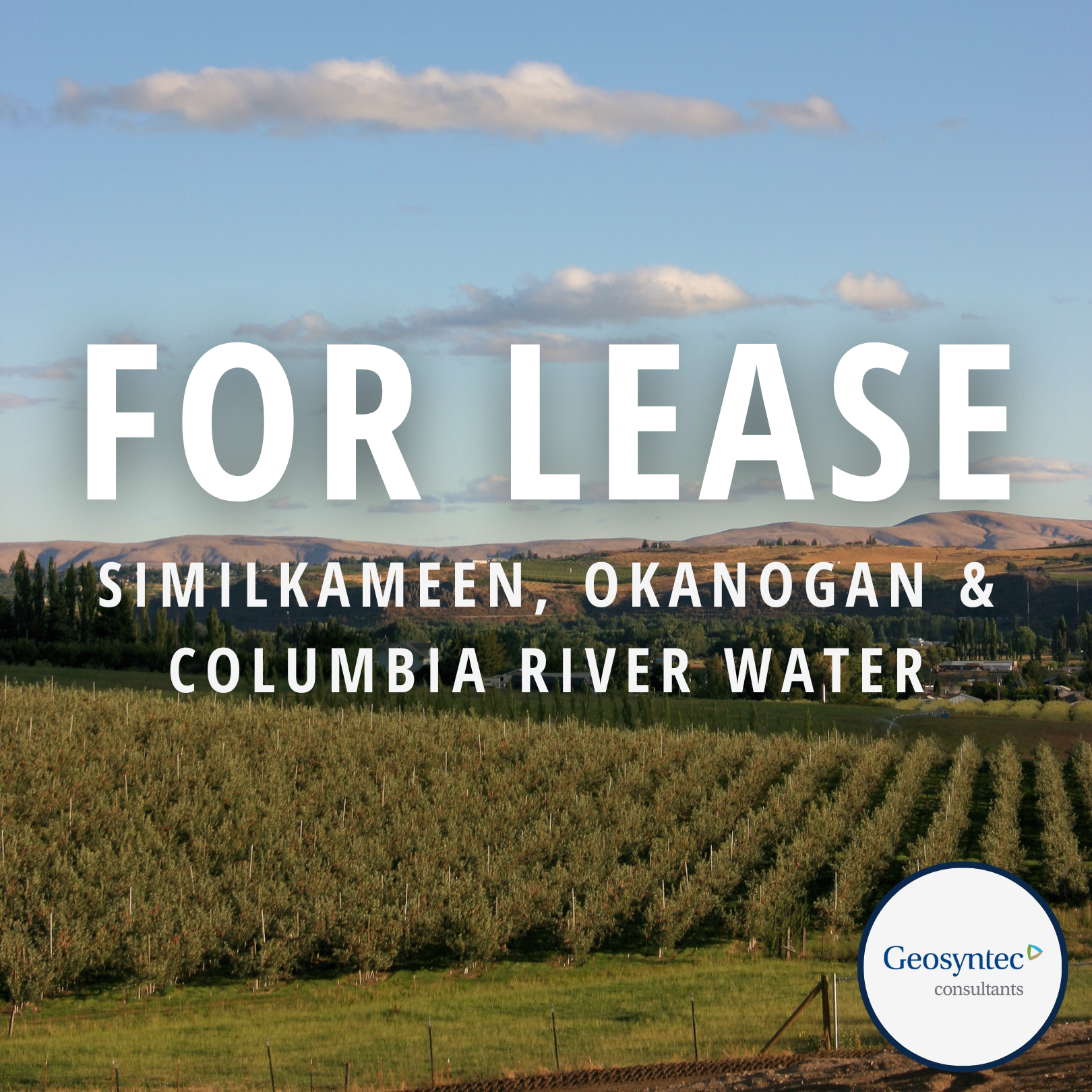 Similkameen, Okanogan &amp; Columbia River Water for Lease
