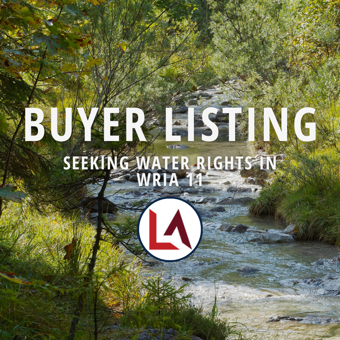 Buyer Seeking Water Rights in WRIA 11