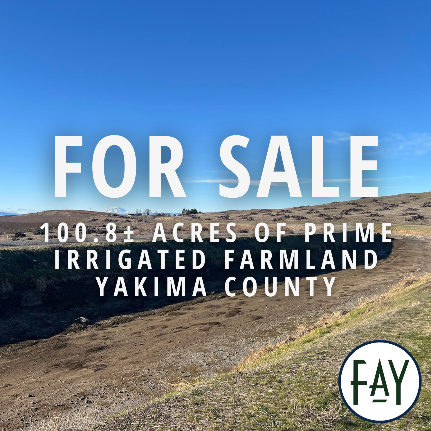 For Sale 100.8 Acres of Prime Irrigated Farmland in Yakima County