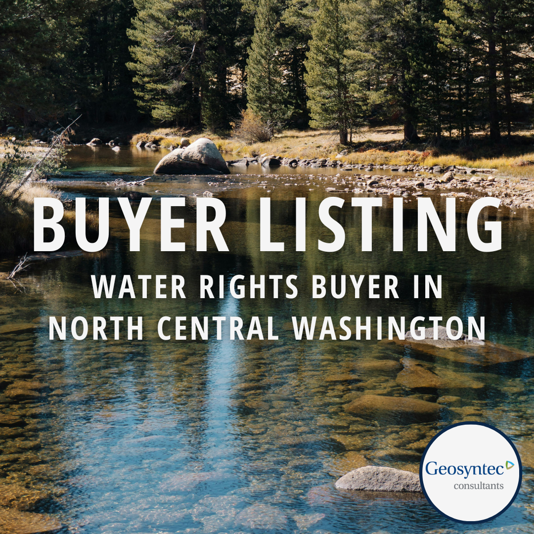 Water Rights Buyer in North Central Washington