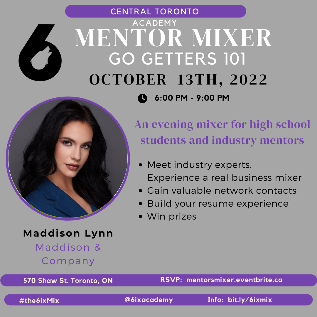 Central Toronto Academy MENTOR MIXER "Go Getters 101"