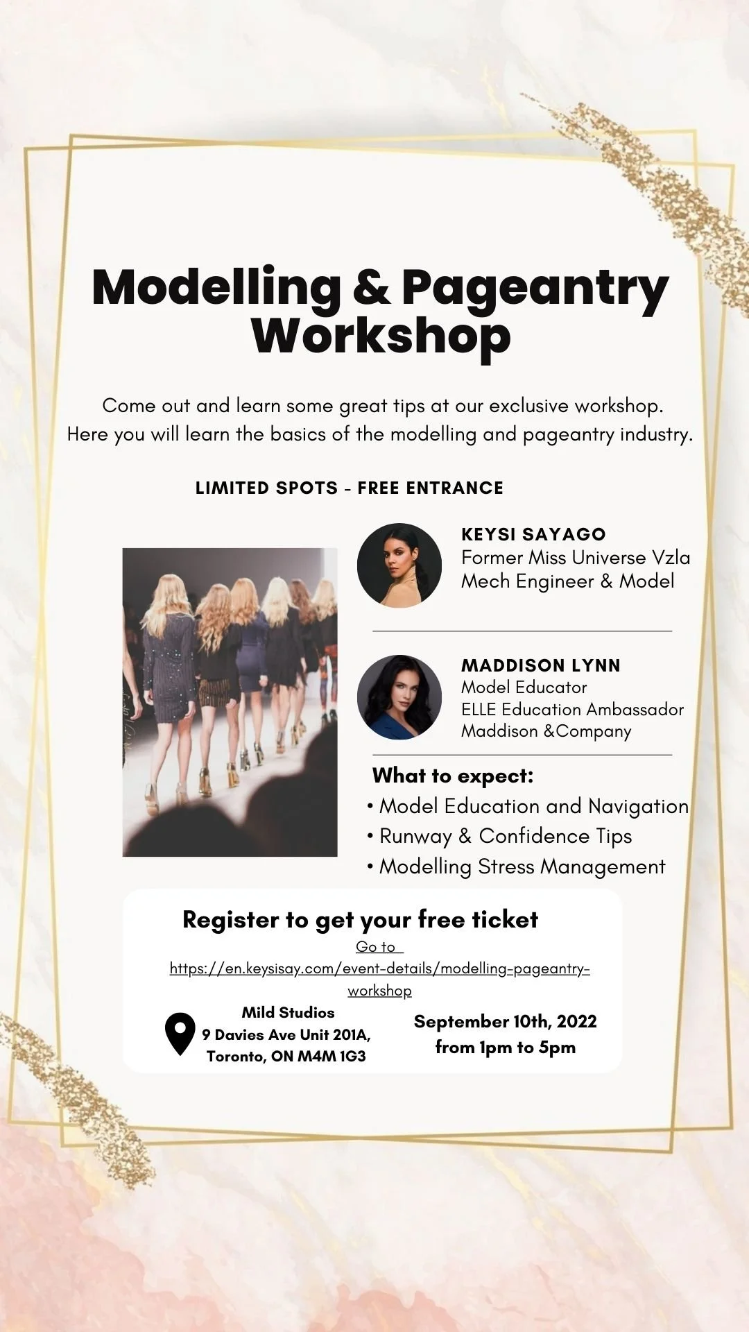 Modeling &amp; Pageantry Workshop