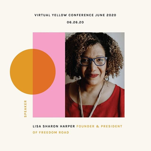 Our June Virtual Conference is NEXT FRIDAY!!⁠
.⁠
It's time for another session announcement!! ✨🎉🙏🏽⁠
.⁠
We&rsquo;re SO excited to announce that @lisasharper is coming to the Yellow Virtual stage :)⁠
.⁠
A prolific speaker, writer and activist, Ms. H