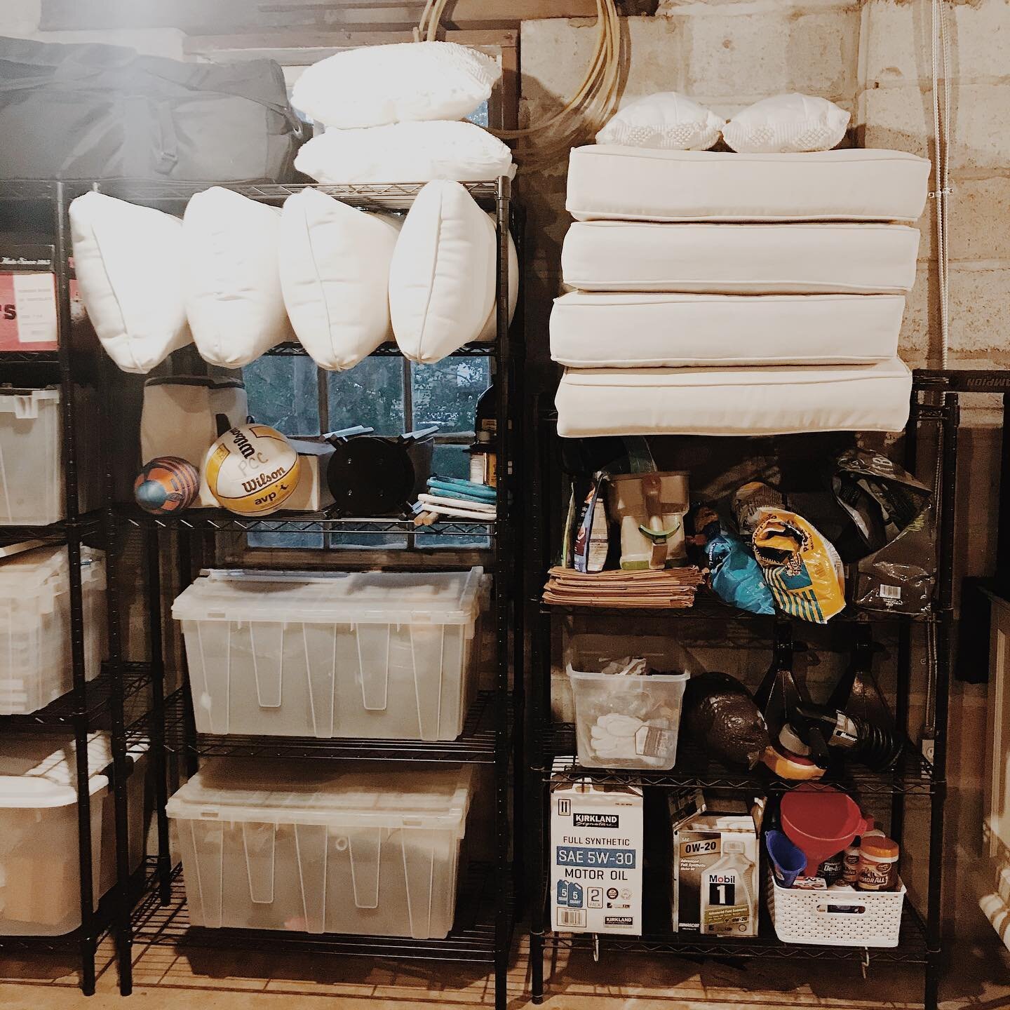 GARAGE MAKEOVER ✨ 
.
.
.
Our garage got a small face lift. We purged of all unnecessary items, and created a home for the things we kept. Small, but mighty! 

#homeorganization #organize #organizedlife #smallbusiness #tidyingup