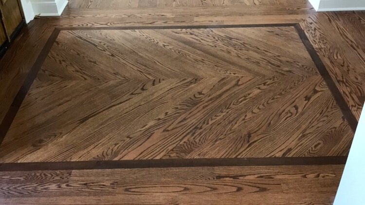 Select Grade Red Oak Custom Color with Walnut Feature