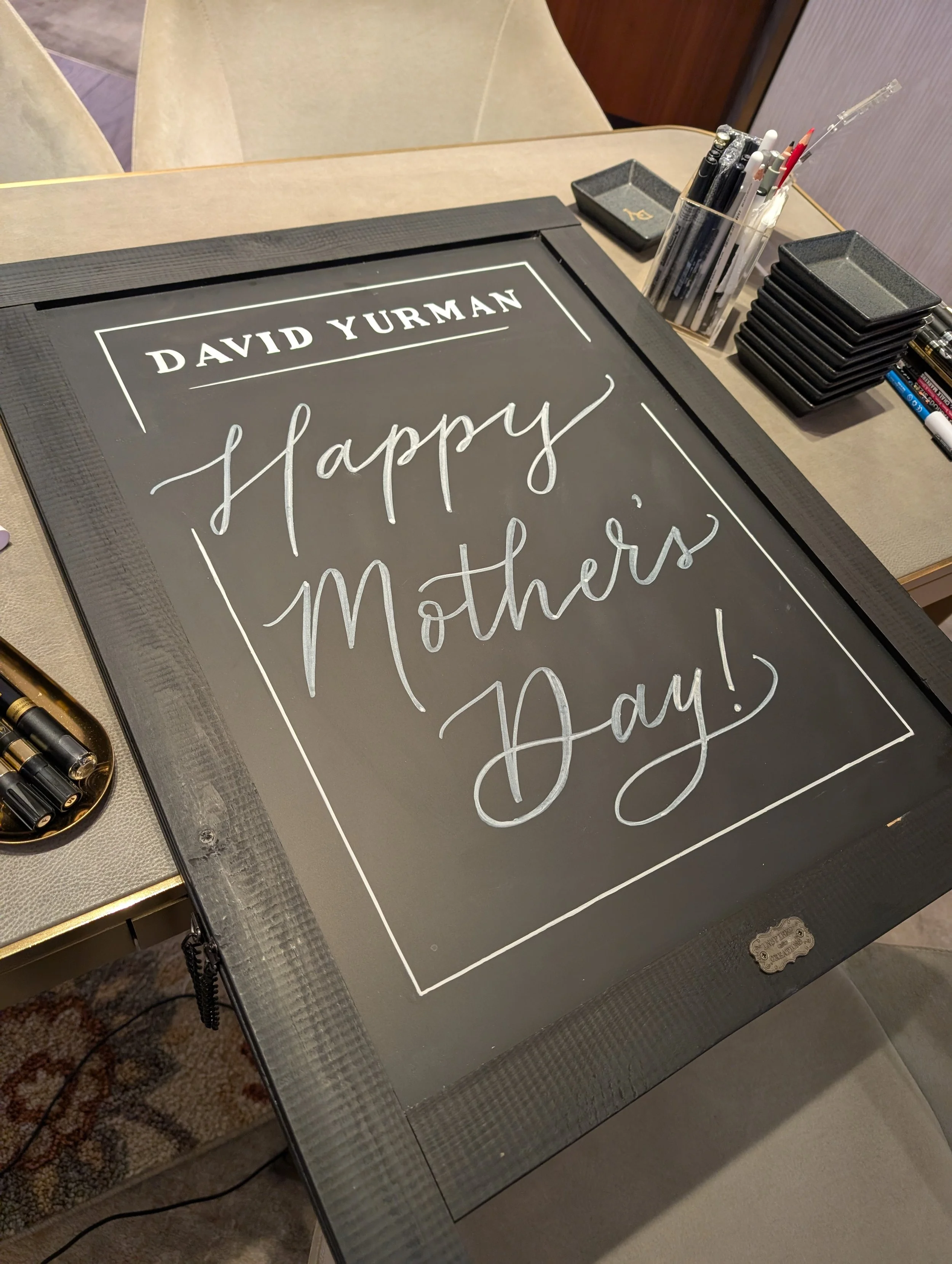 David Yurman Mother's Day Calligraphy Colorado Denver Cherry Creek