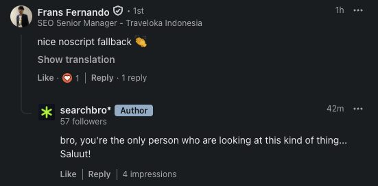Frans Fernando commented on our LinkedIn post