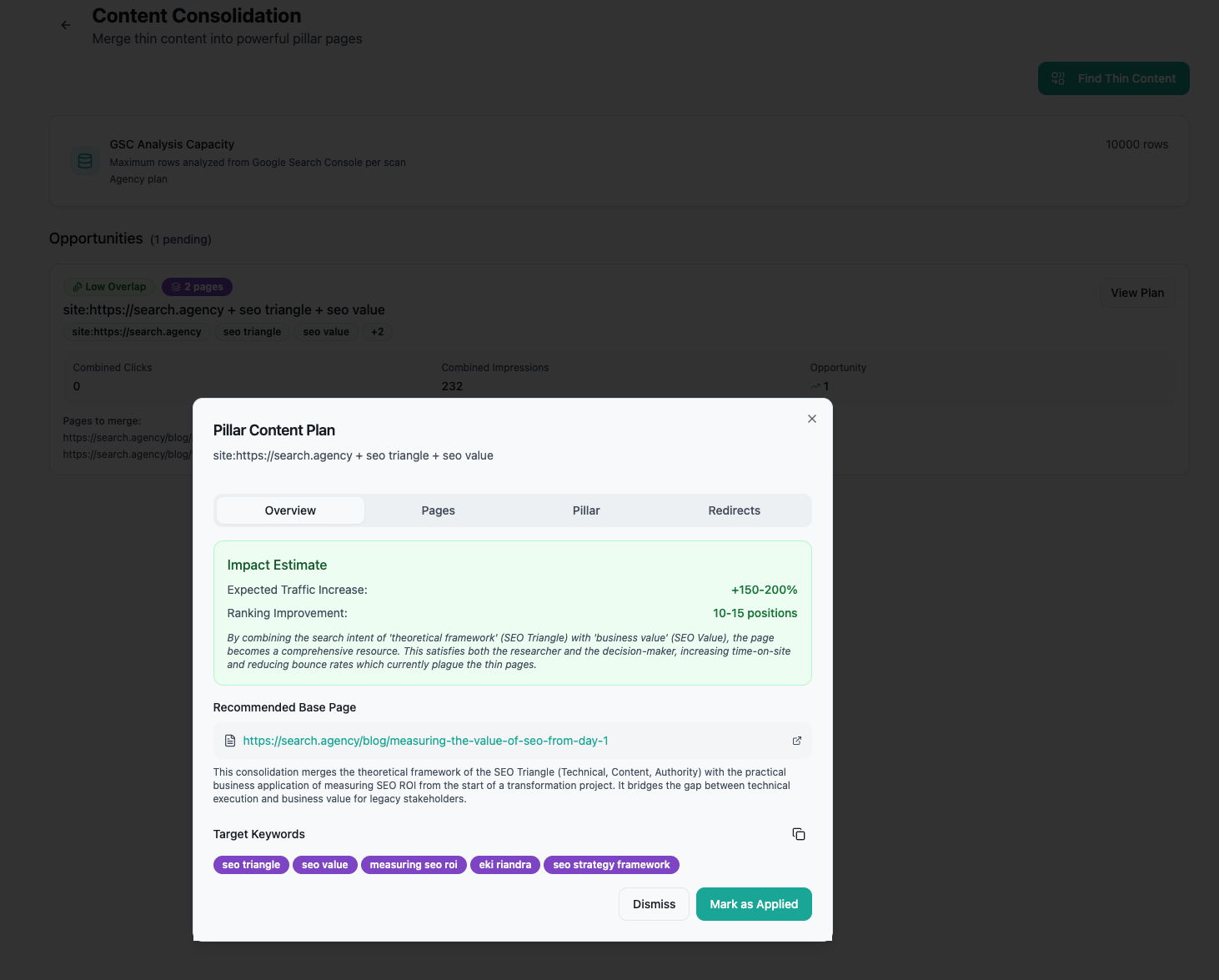 Content Consolidation Plan
